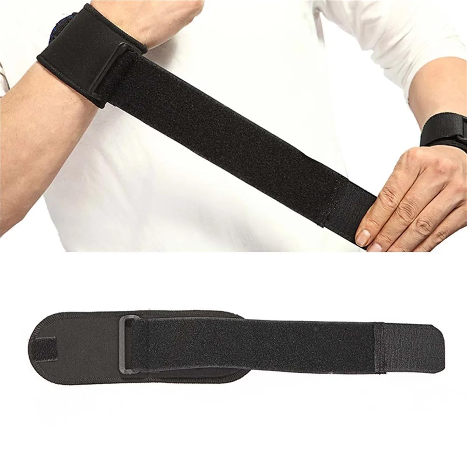 Bracciale da Polso, Fasce da Polso a Compressione, Confezione da 2, for Palestra, pallavolo, Nere e Blu, 40,5x7 cm(Blue)