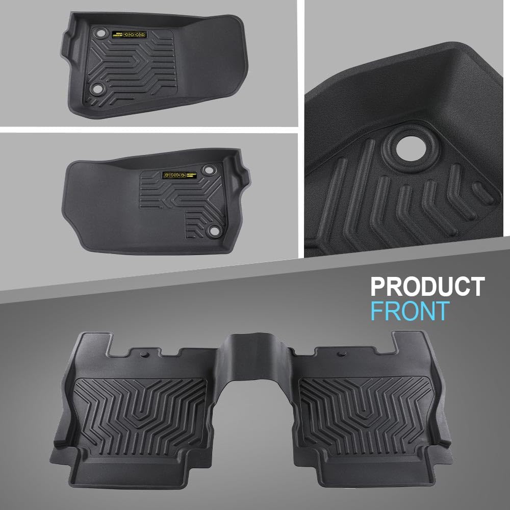ALLGOOD TPE Floor Mats Compatible with Jeep Wrangler JL Unlimited 4 Door Only 2018-2024 (Not Fit JK or 4XE) Truck Accessories Cargo Liners All Weather Protection 3PCS alfombrillas para carro
