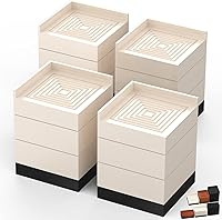 Vista 18 de Elevadores de muebles, Tclouda Soportes ajustables rectangulares para cama/sofá/escritorio/mesa/patas de silla/refrigerador de hasta 1.5, 3 y 4