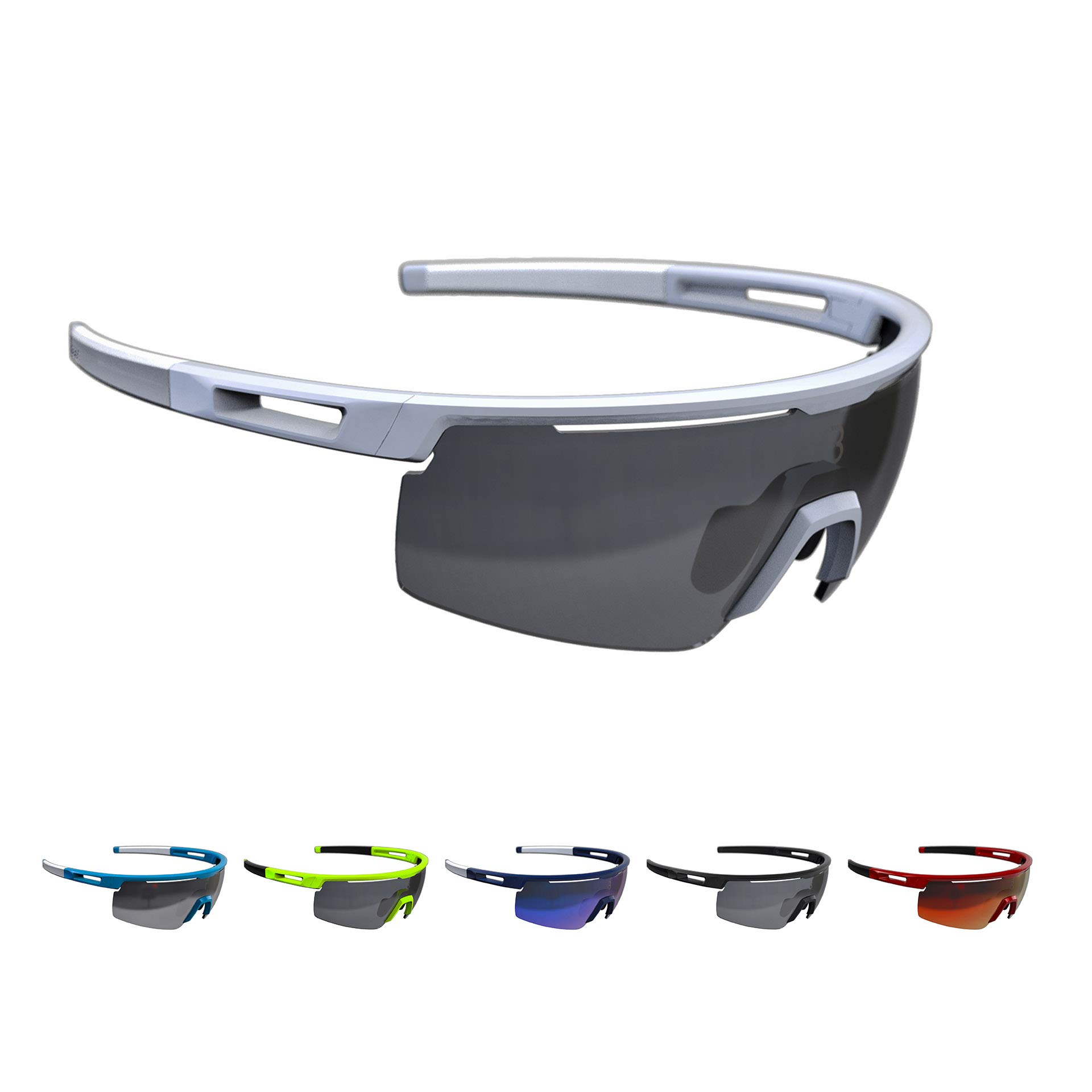 BBB Cycling Fahrradbrille Avenger | Herren und Damen Sportbrille Sonnenbrille Radsport | mit Wechselgläsern | Polycarbonat | MTB Rennrad Urban | BSG-61