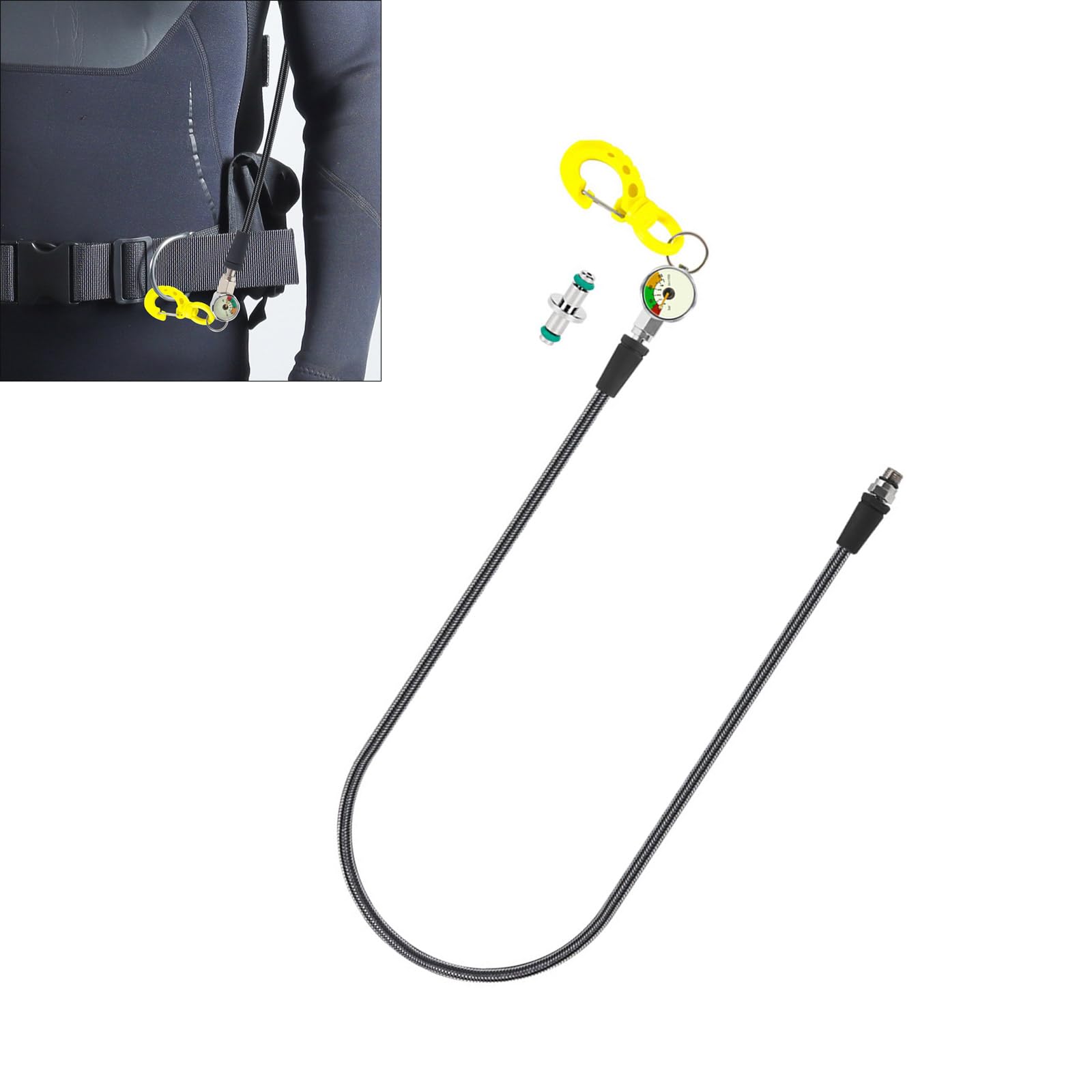 Tubo di pressione in fibra di carbonio, gancio a sgancio rapido e quadranti luminosi notturni per un nuoto confortevole e sport acquatici