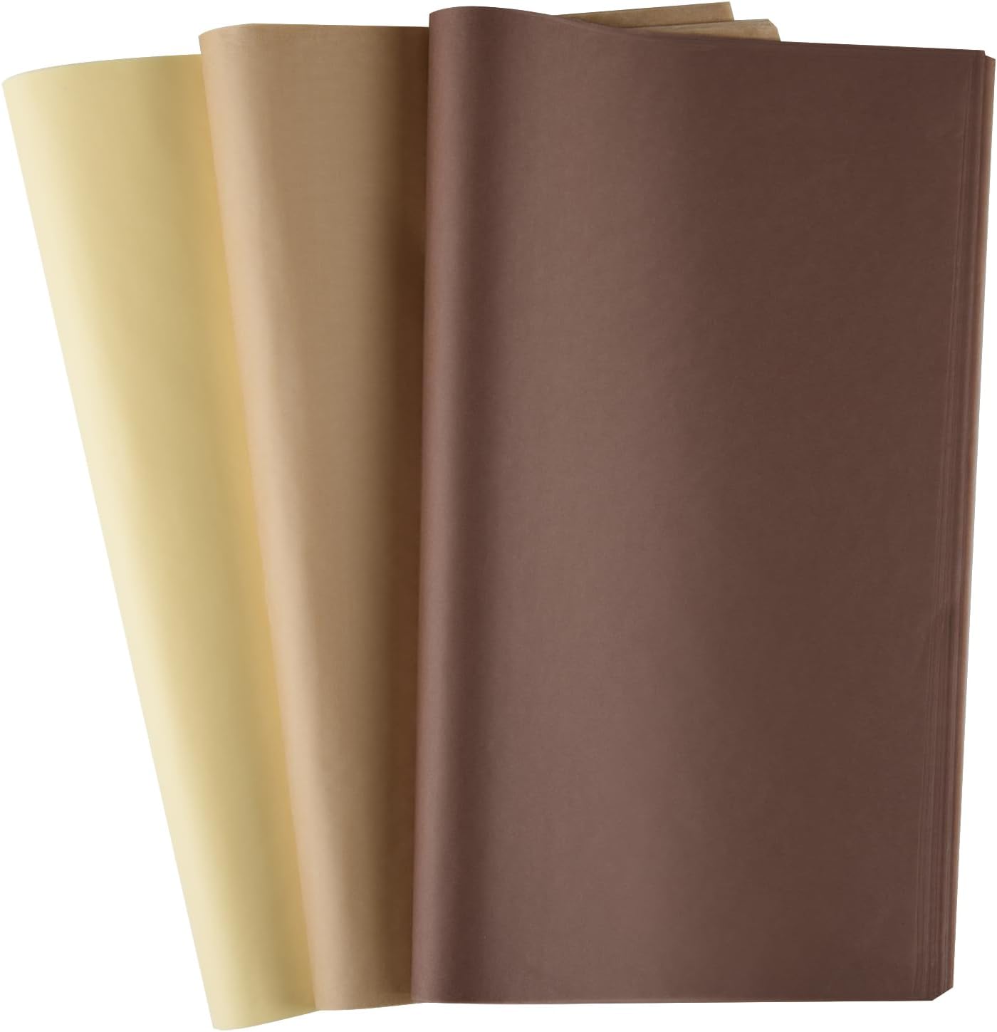CHRORINE 50 Sheets Kraft Brown Tissue Paper Multicolor Art