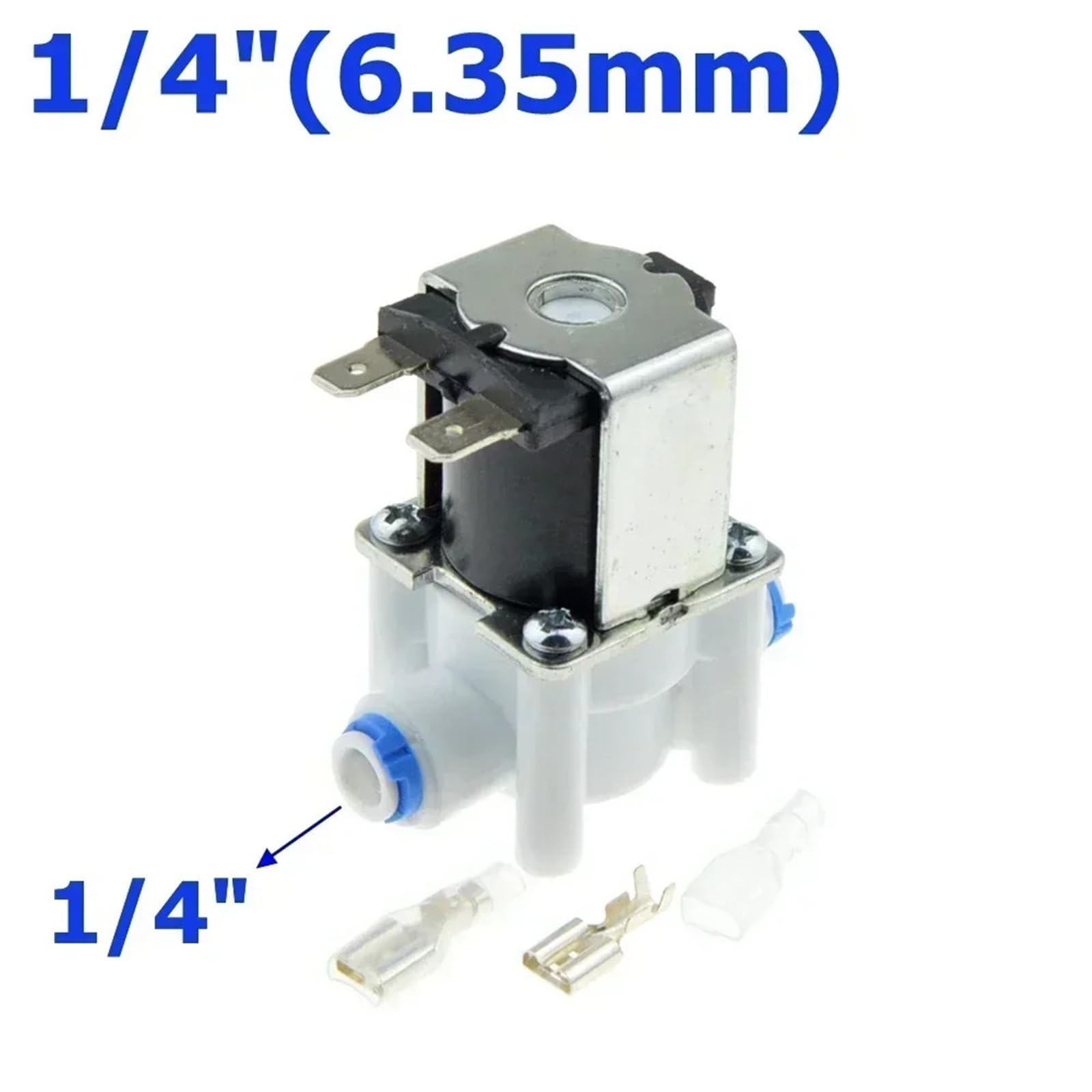 Válvula Solenoide Eléctrica De Plástico De 12 V, 24 V Y 220 V, Normalmente Cerrada, Manguera De 1/4" Y 3/8", Conexión Rápida, Sistema De Ósmosis Inversa De Agua RO.(AC 220V_OPEN)