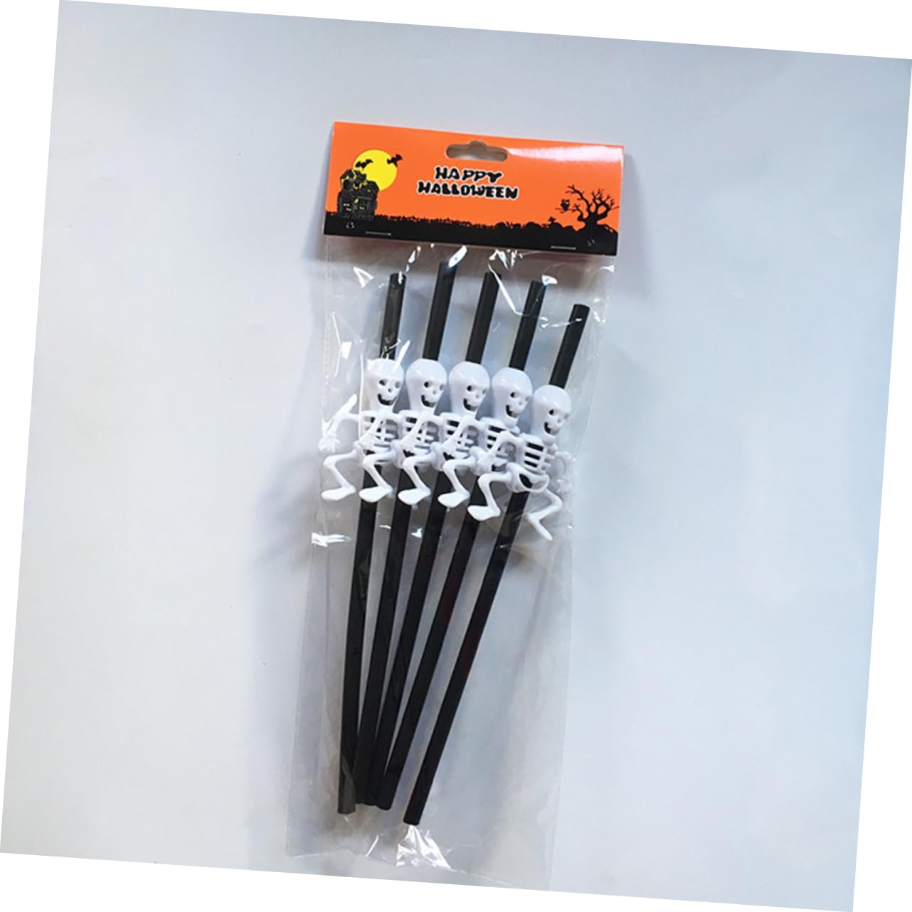 GRIRIW 5pcs Halloween Straws Drinking Straws Dinning Table Decoration Halloween Party Halloween Table Decor Sipstick Halloween Decorations Make up Skeleton