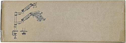 Miniatura 10 de Soporte de monitor triple para pantallas de 17 a 35 pulgadas, soporte de escritorio resistente con brazo triple para monitores ultraanchos, ajuste