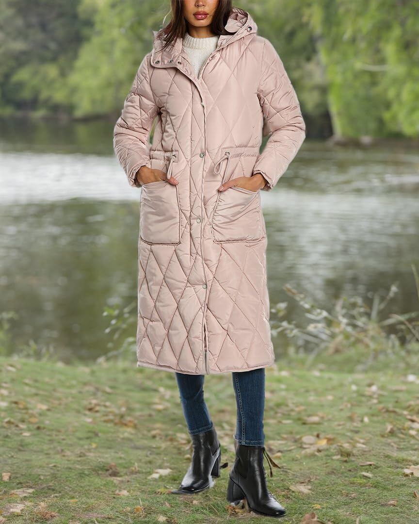 Kenneth Cole womens Quilted Long Puffer Stadium Jacket - Image 5