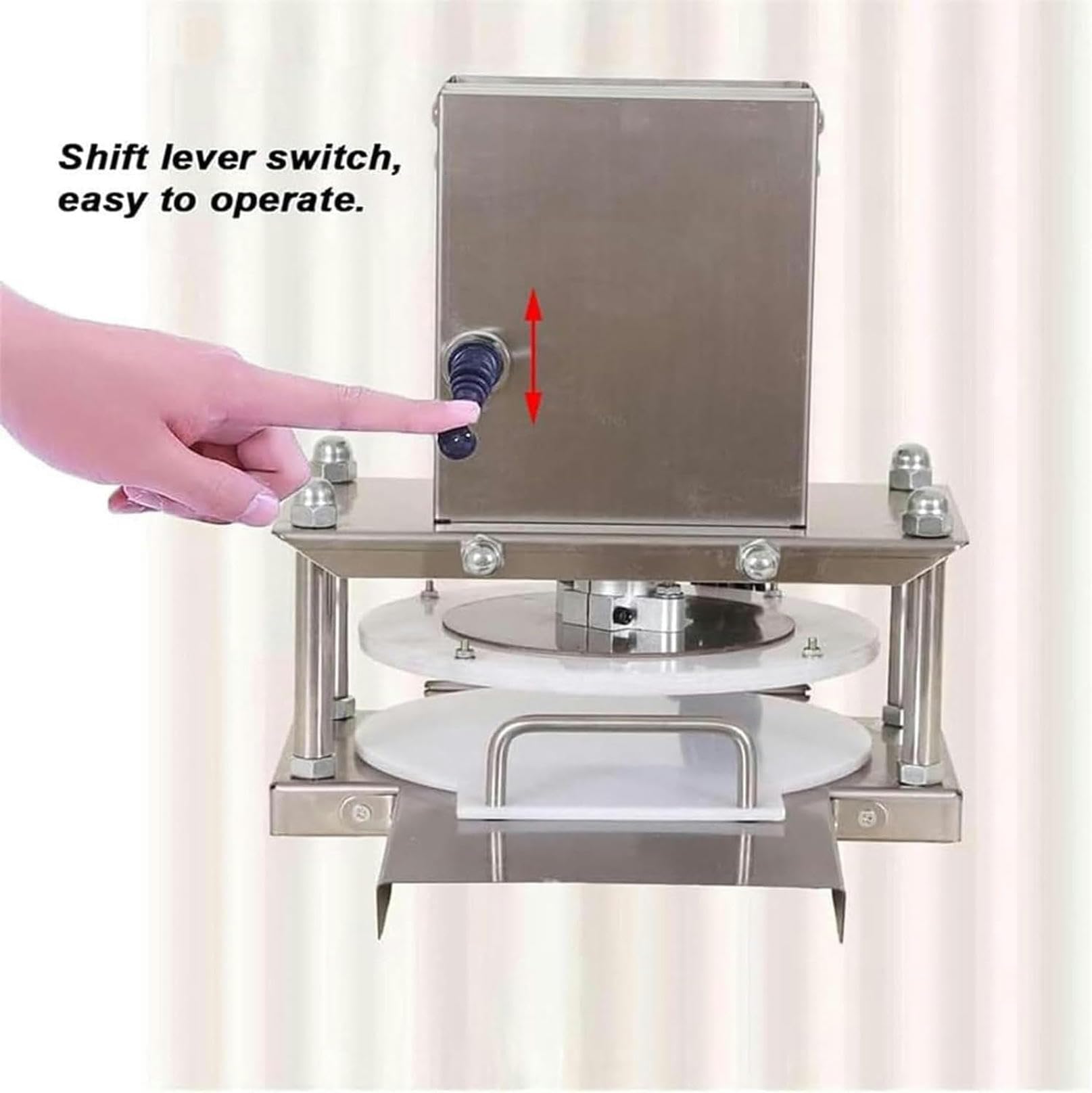 Pressa Elettrica per Impasto per Pizza (preme 400 Impasti in 1 Ora), Pressa per Pasta per Pasticceria, Pressione 2000n, Spaziatura tra Piastre 2-50 Mm, 8,66"/22 Cm