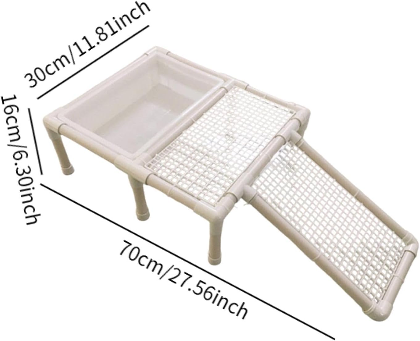 Turtle Basking Platform,Turtle Ramp,Climbing Shelf,Reptile Tank Ladder for Amphibians Semi Aquatic Animals Small Reptiles, A