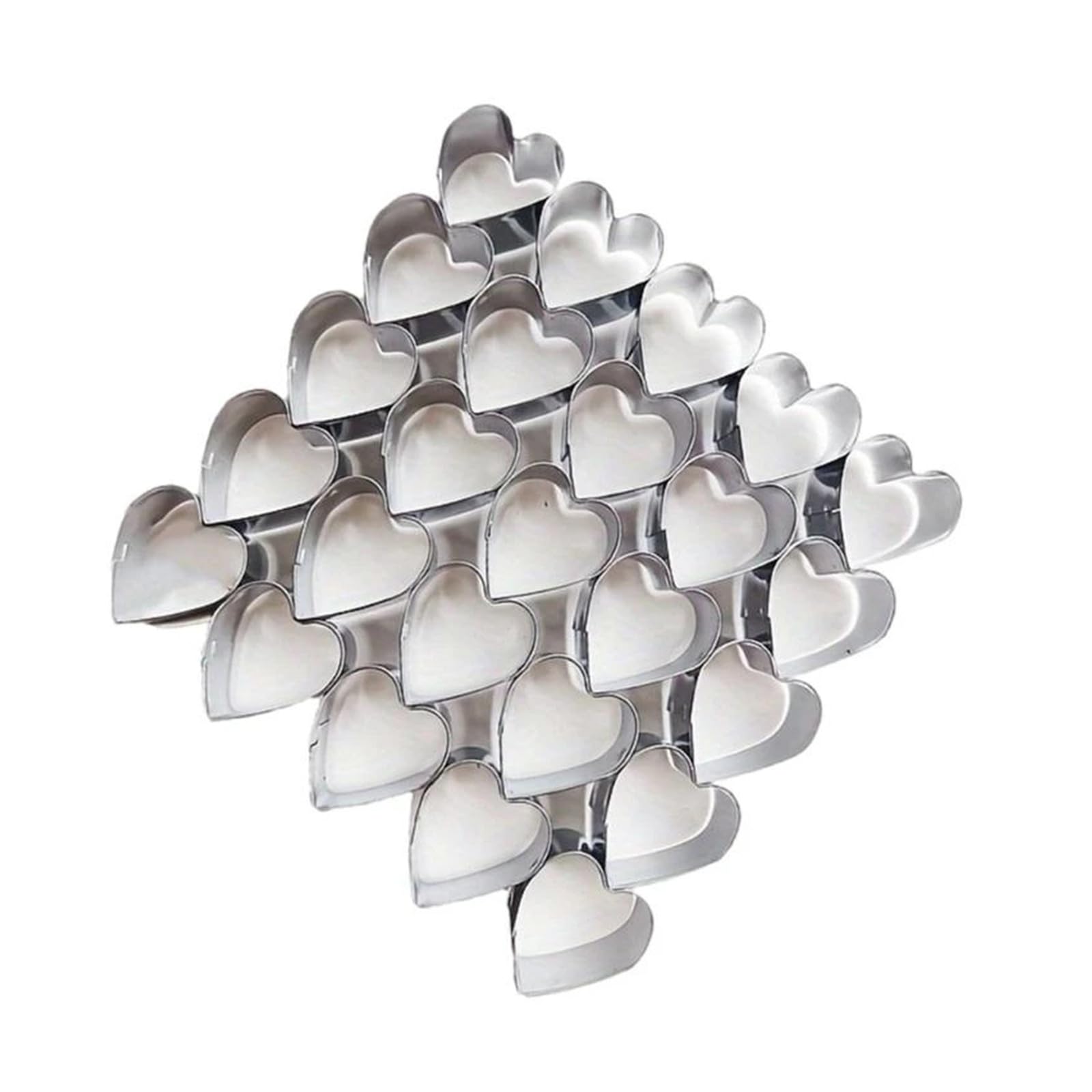 Mini moules à biscuits en acier inoxydable, fleur, cœur, étoile, for la cuisson, décoration, outil de pâtisserie antirouille, nettoyage facile(Heart for shape)