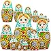 AEVVV Russian Nesting Dolls Set of 7 pcs - Matryoshka Nesting Dolls in Sunflower Sundress for Women - Russian Dolls Nesting Dolls with Sunflower Decorations