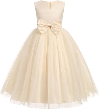 Flower Girl Dress for Wedding Floral Lace Sequin Puffy Tulle Birthday Dresses Kids Fairy Princess Prom Pageant Dress