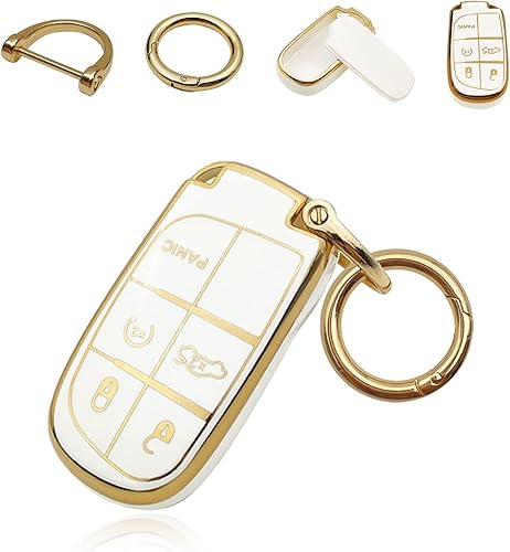 Funda para llavero Jeep funda de llavero de protección completa suave accesorios de coche para hombres niñas mujeres compatible con Jeep Smart Key 3 disponible en Yaxa Guatemala