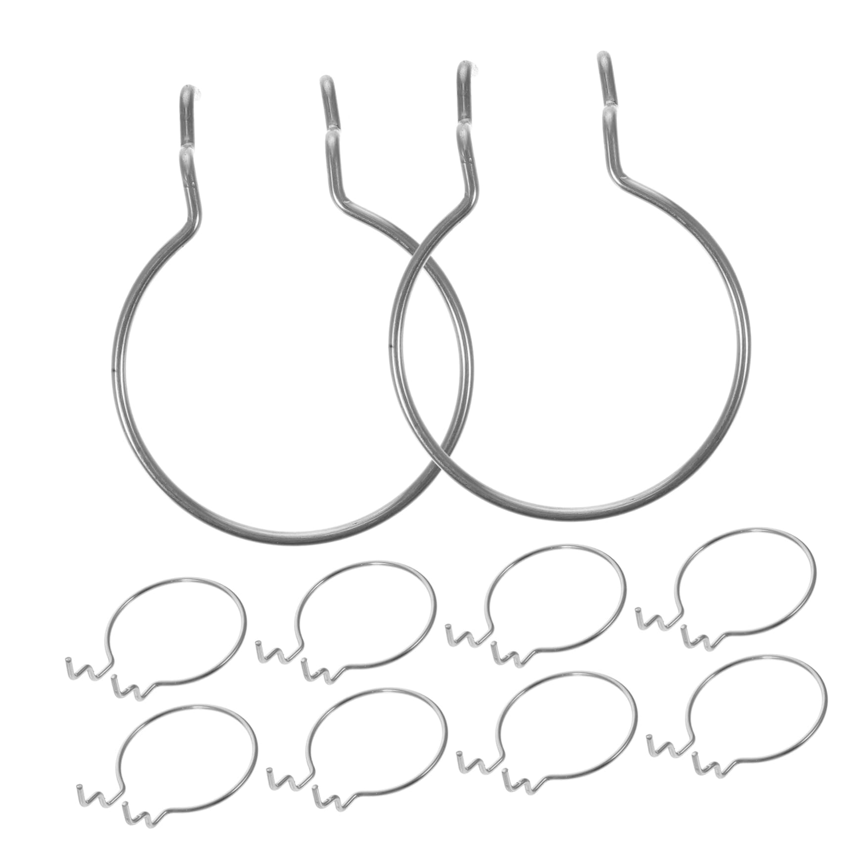 GLEAVI Pegboard Hooks 10pcs Metal Ring Hooks Heavy Duty Cup Holders Easy Install for Wall Garage Shop