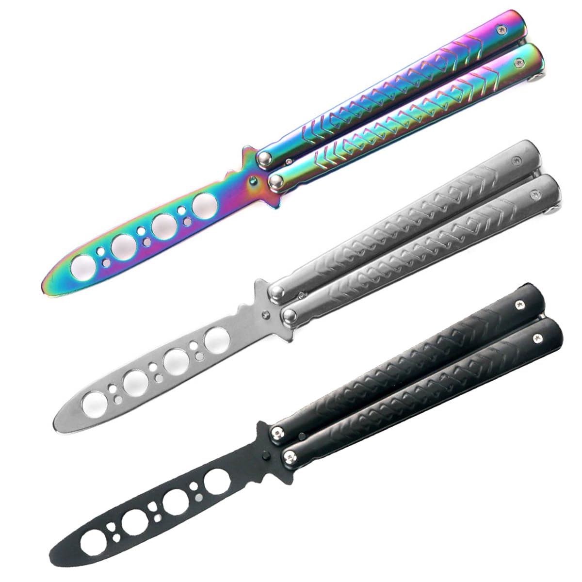 3Pcs Training Tools Set Practice Tool with Cool Color Design, Full Stainless Steel, Set of 3 Color (color 1)