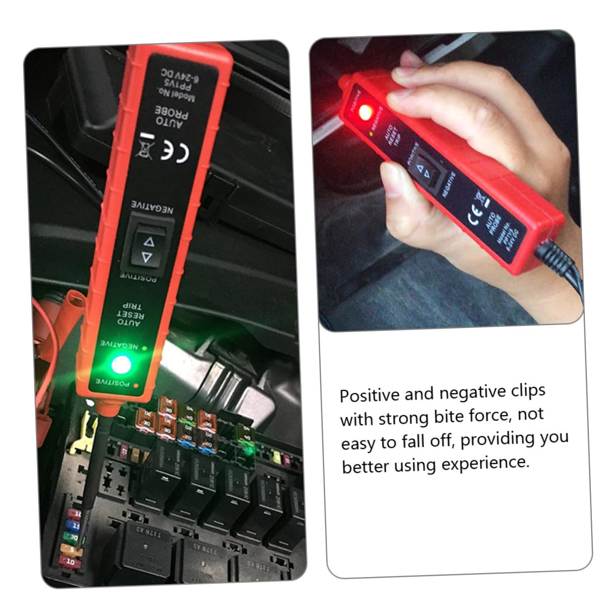 Stromkreisprüfer für Auto und Elektrische Kabel mit 16ft Kabel 6-24v Arbeitsspannung Abs Material Diagnosefunktion und Präziser Messung für Kfz Elektrosysteme