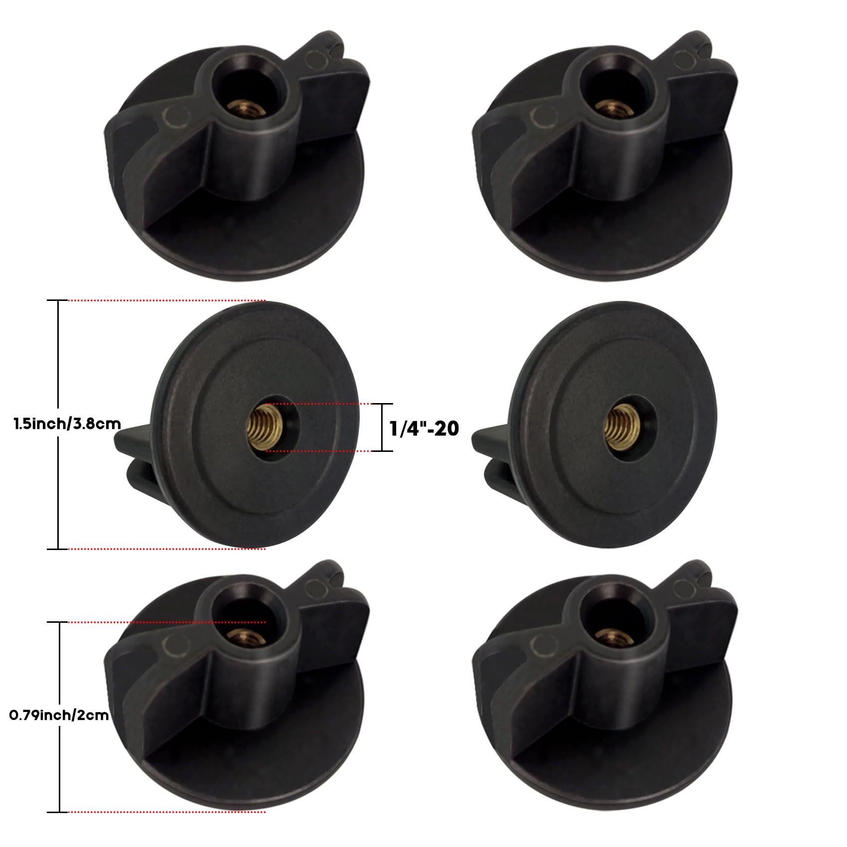 EDSRDPLT 1002 Kayak Knob Nuts Hardware, Kayak Rail Track Screws Track Nuts, Stainless Steel Kayak Screws, Outdoor Parts Tool Rails Bolts for Canoe Boat.