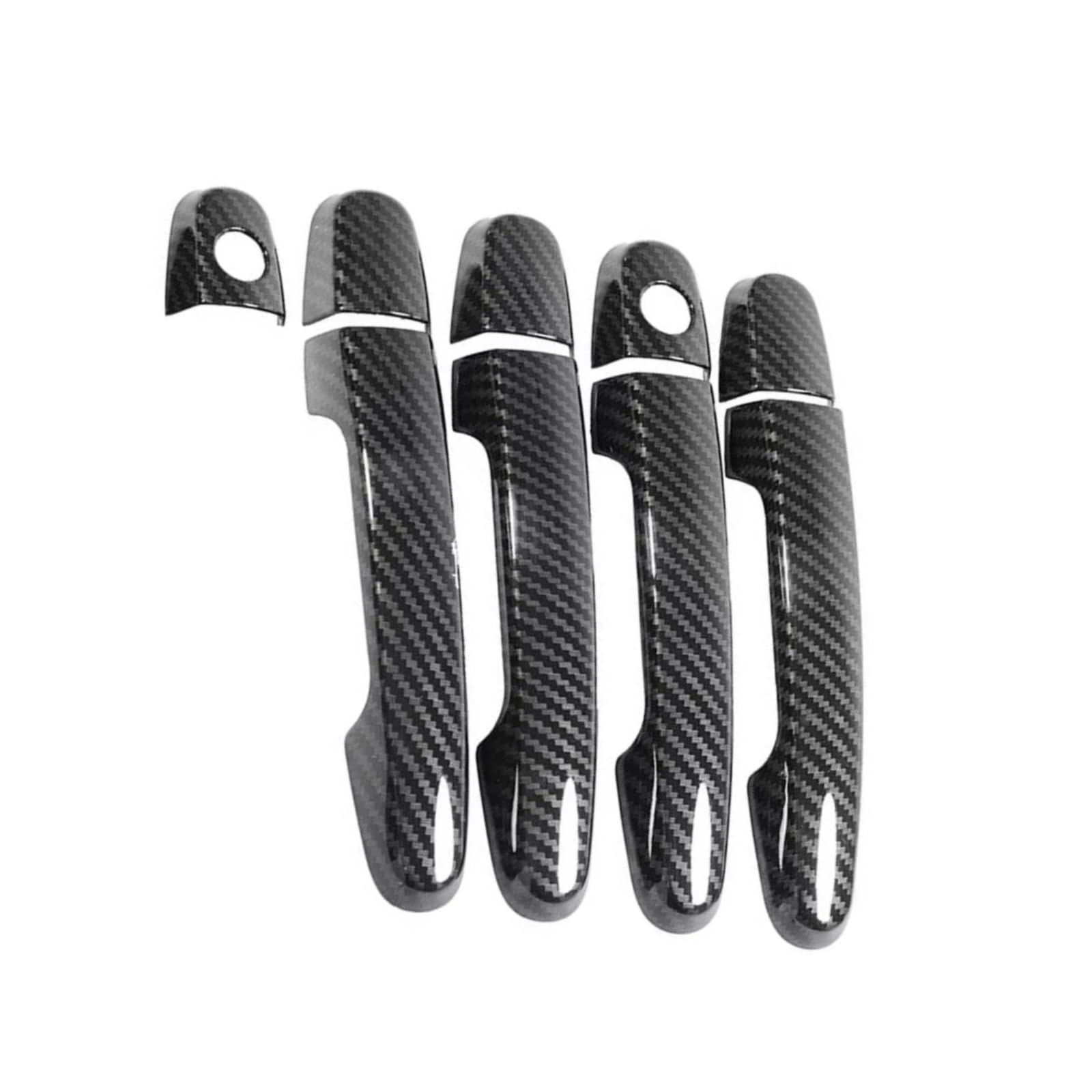 JJRFVBGT Door Handle Trim Compatible with Toyota for Yaris 2007 2008 2009 2010 2011 ABS Trim Carbon Fiber Accessories Car Exterior Door Handle Housing
