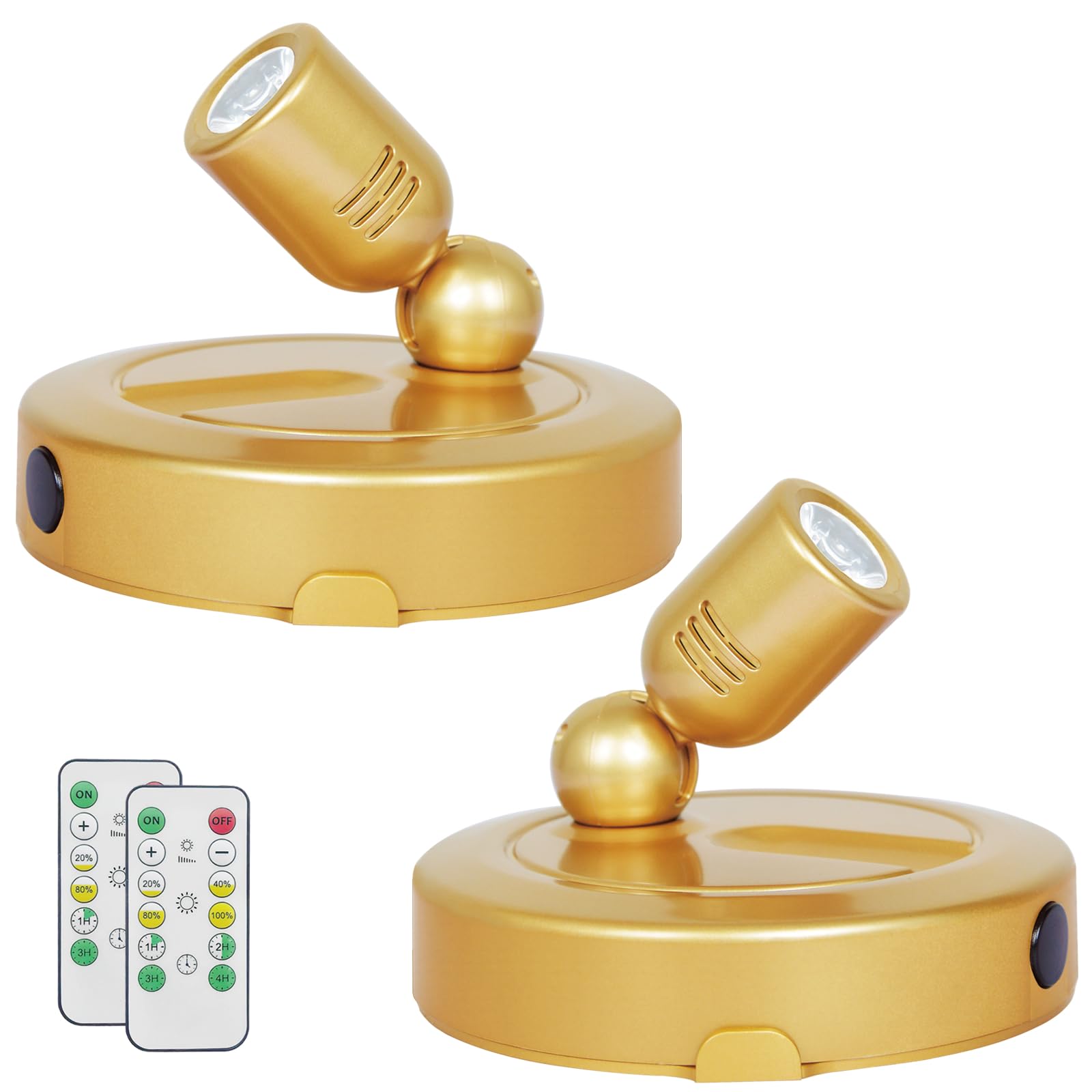 スポットライト 3個セット ゴールド 球体 Amazon.co.jp : HAMVIDNEバッテリーLEDスポットライト、リモコン付き