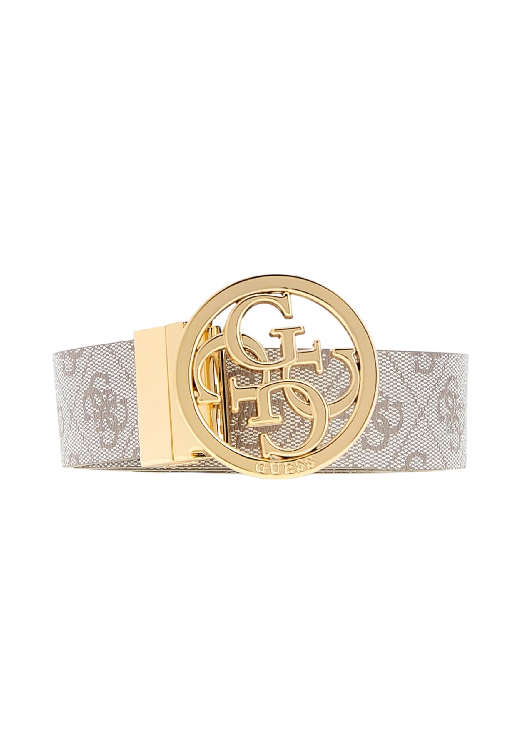 GUESS cintura Noelle Nolana Belt W95 Dark Taupe grigio talpa accorciabile reversibile