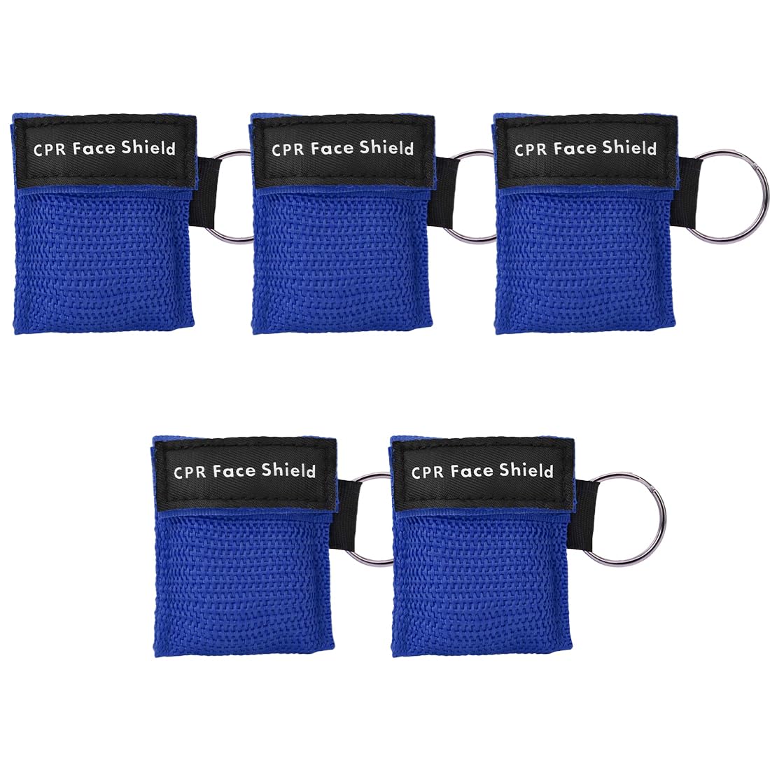 5pcs Maschera facciale Portatile Portachiavi Blu per emergenze Interne ed Esterne