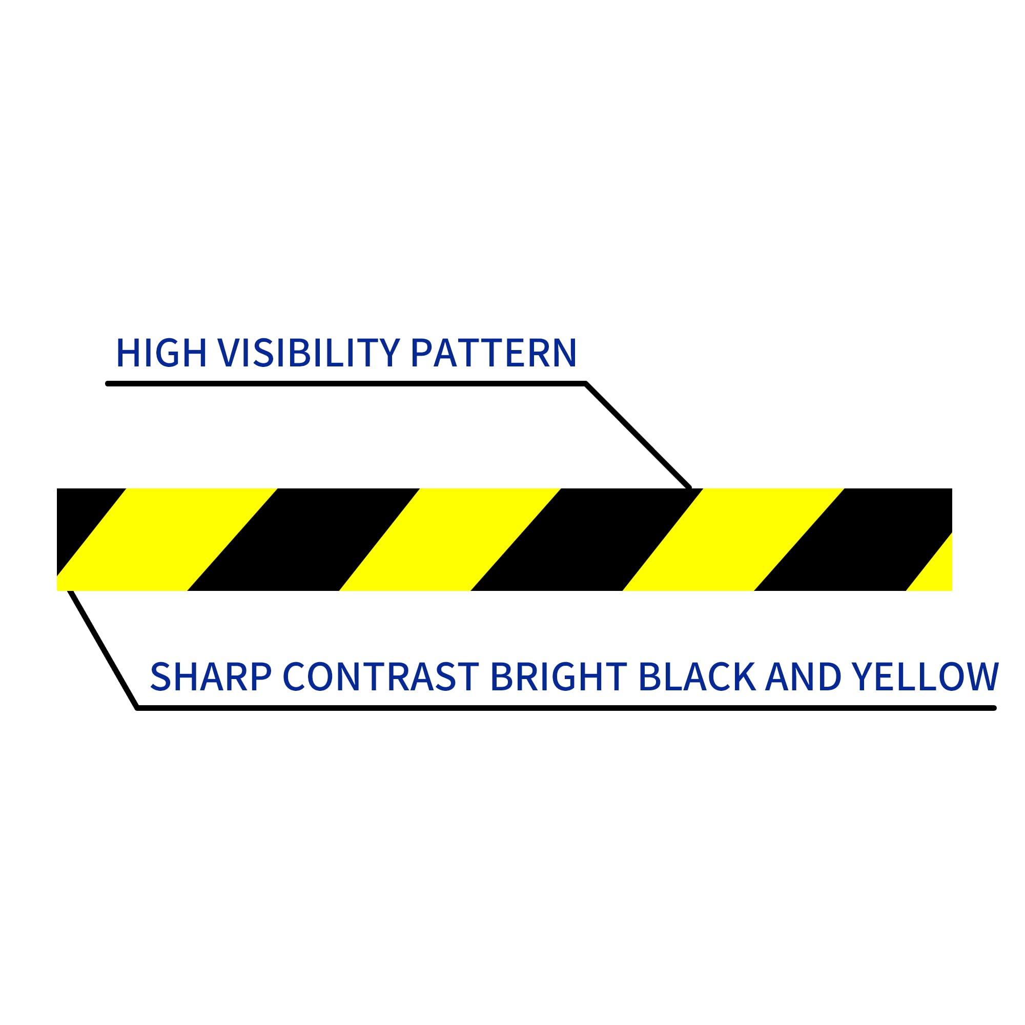 TAPEBEAR Ruban De Marquage Au Sol PVC, Ruban De Signalisation, Bande Adhésive Pour La Sécurité, Pour L'avertissement De Danger D'escalier/De Sécurité De Construction, Jaune/Noir, 2inch X 50yard