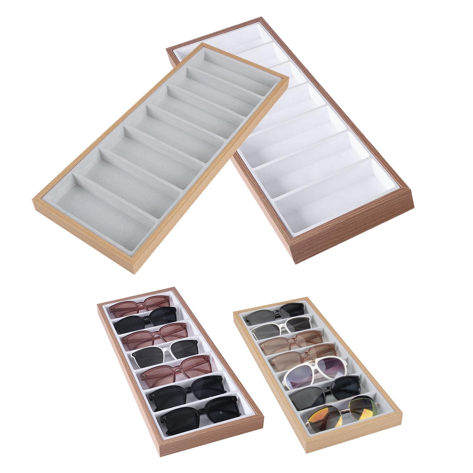 Colcolo 2pcs Gafas Joyería Bandeja Apilable Gafas de Terre Organizador de Almacenamiento