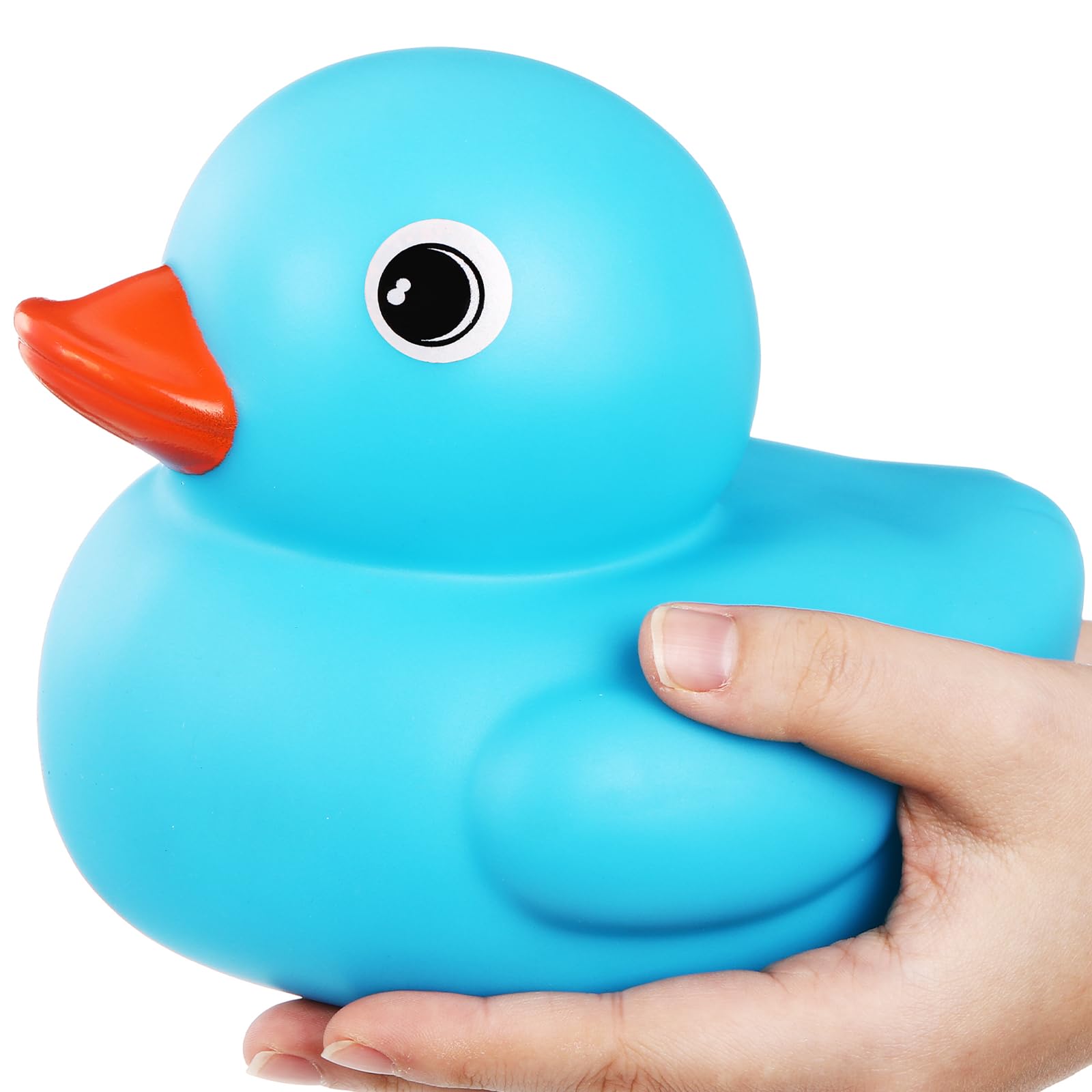 Honoson 6.89 Inch Giant Rubber Duck Big Rubber Duck Large Duckling Bath Toy with Squeaky Sound for Summer Baby Shower Birthday Party Favor Gift(Blue)