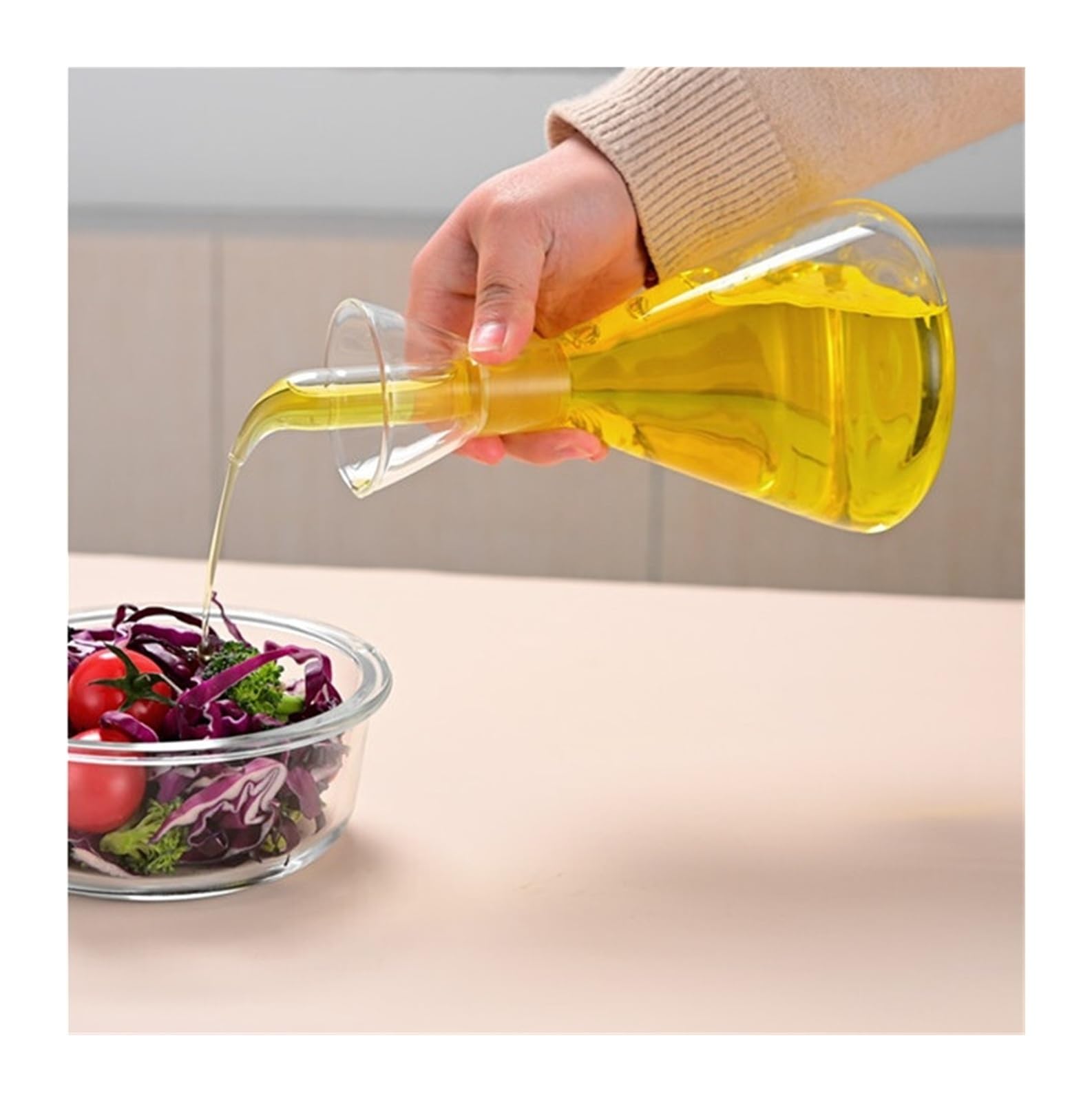 Attrezzatura for la conservazione di bottiglie olio in vetro Aceto Salsa soia Condimento Accessori da cucina(250ML)