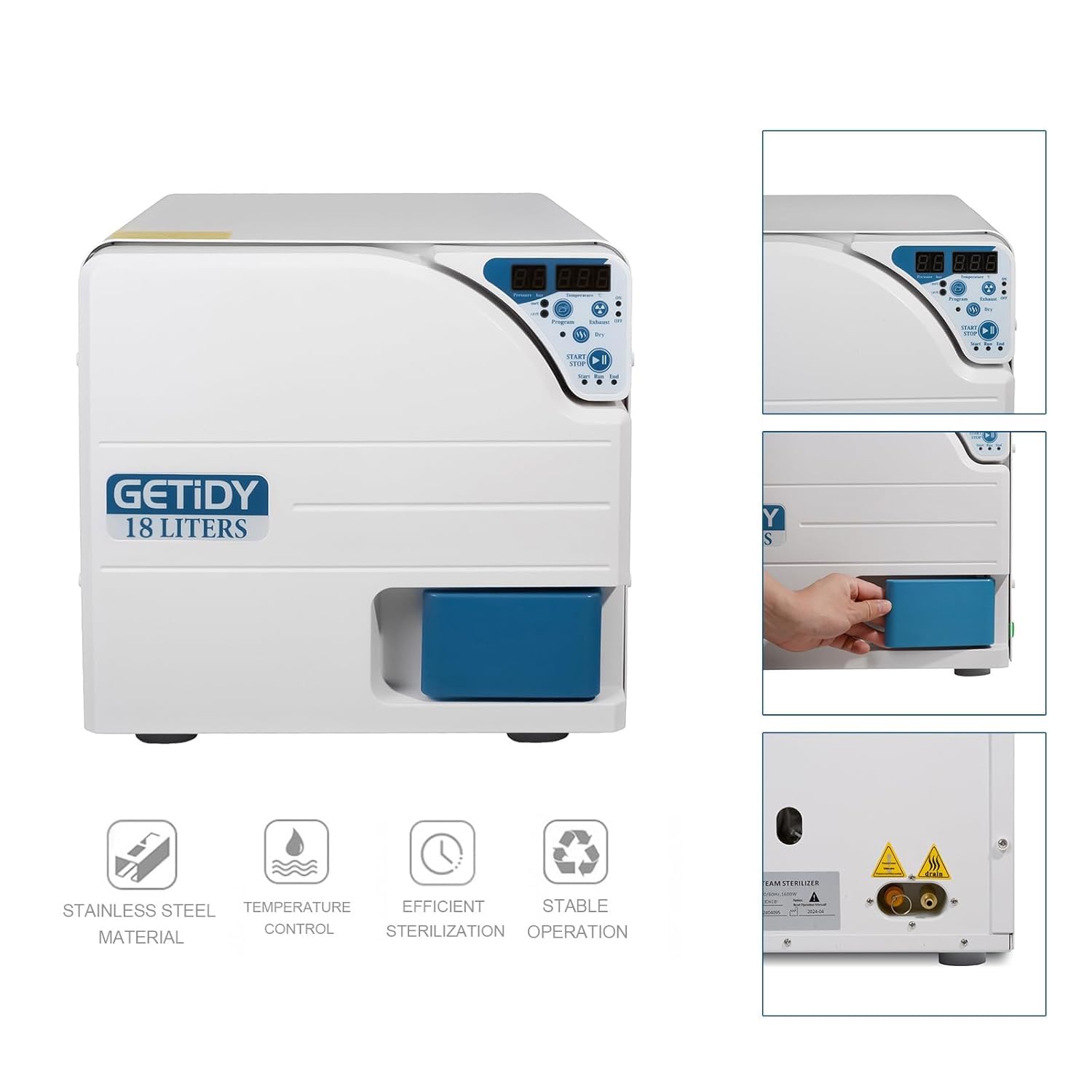18L automatischer Autoklavdampfsterilisator mit trockener Funktion digitaler LCD-Bildschirmwissenschaftlicher Kammerausstattung
