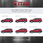 Titan Premium Multi-Layer PEVA Car Cover for Compact SUV 432-475 cm. Waterproof, UV Protection, Anti-Scratch Protective Lining, Driver-Side Zippered Opening. Fits Rav4, Rogue, CR-V and More.