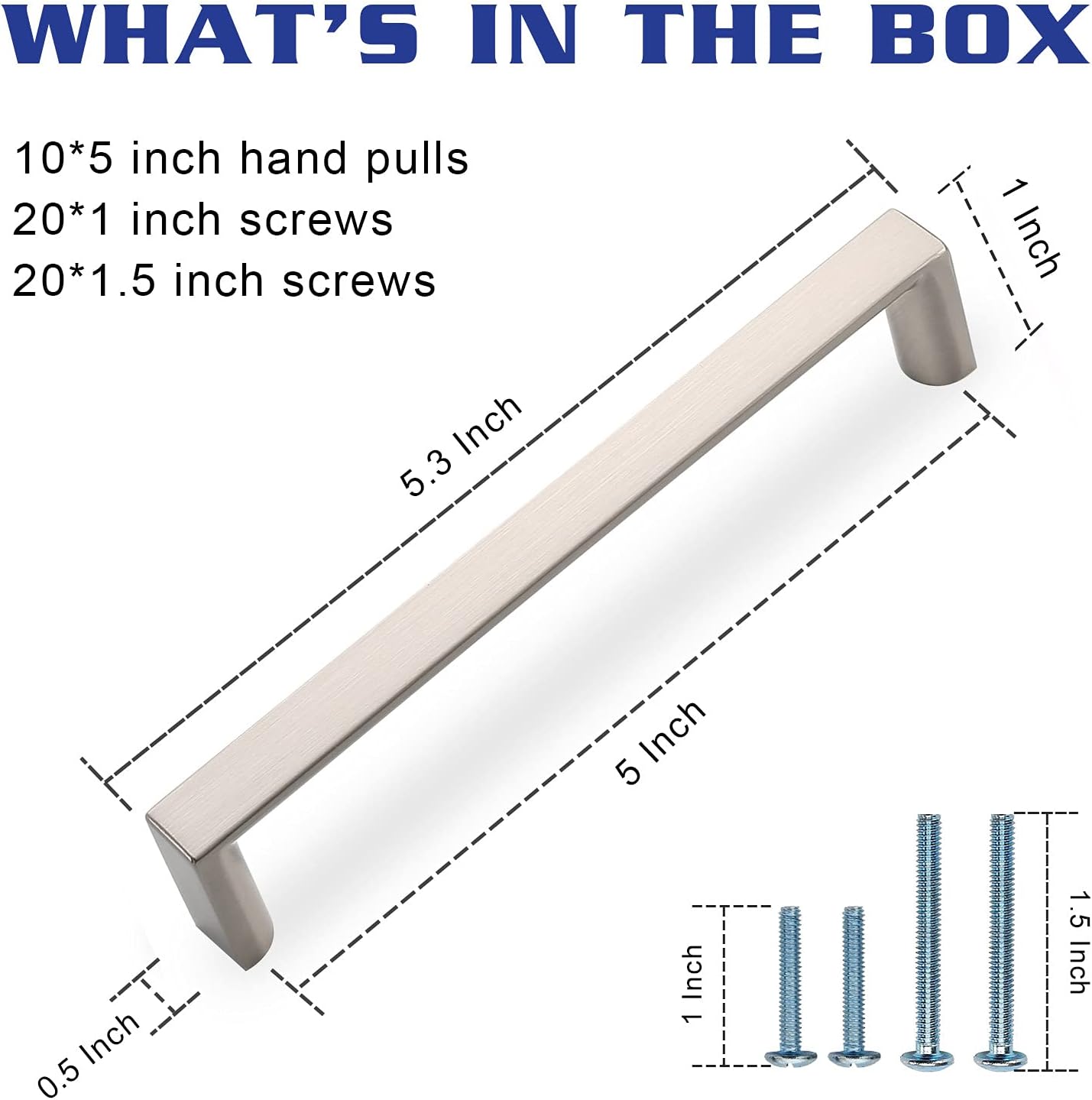 10 Pack 5 Inch(128mm) Kitchen Cabinet Handles Brushed Satin Nickel Cabinet Pulls Kitchen Cabinet Hardware Drawer Pulls for Dresser Cupboard Wardrobe - Image 6