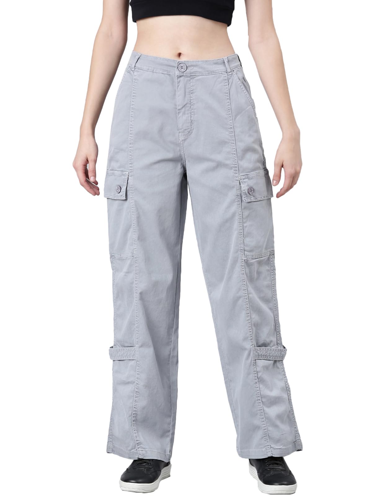 showoffff Women Wide Leg Jeans | Denim Jeans for Womens | Mid-Rise Regular Length Jeans for Women's-picture-30