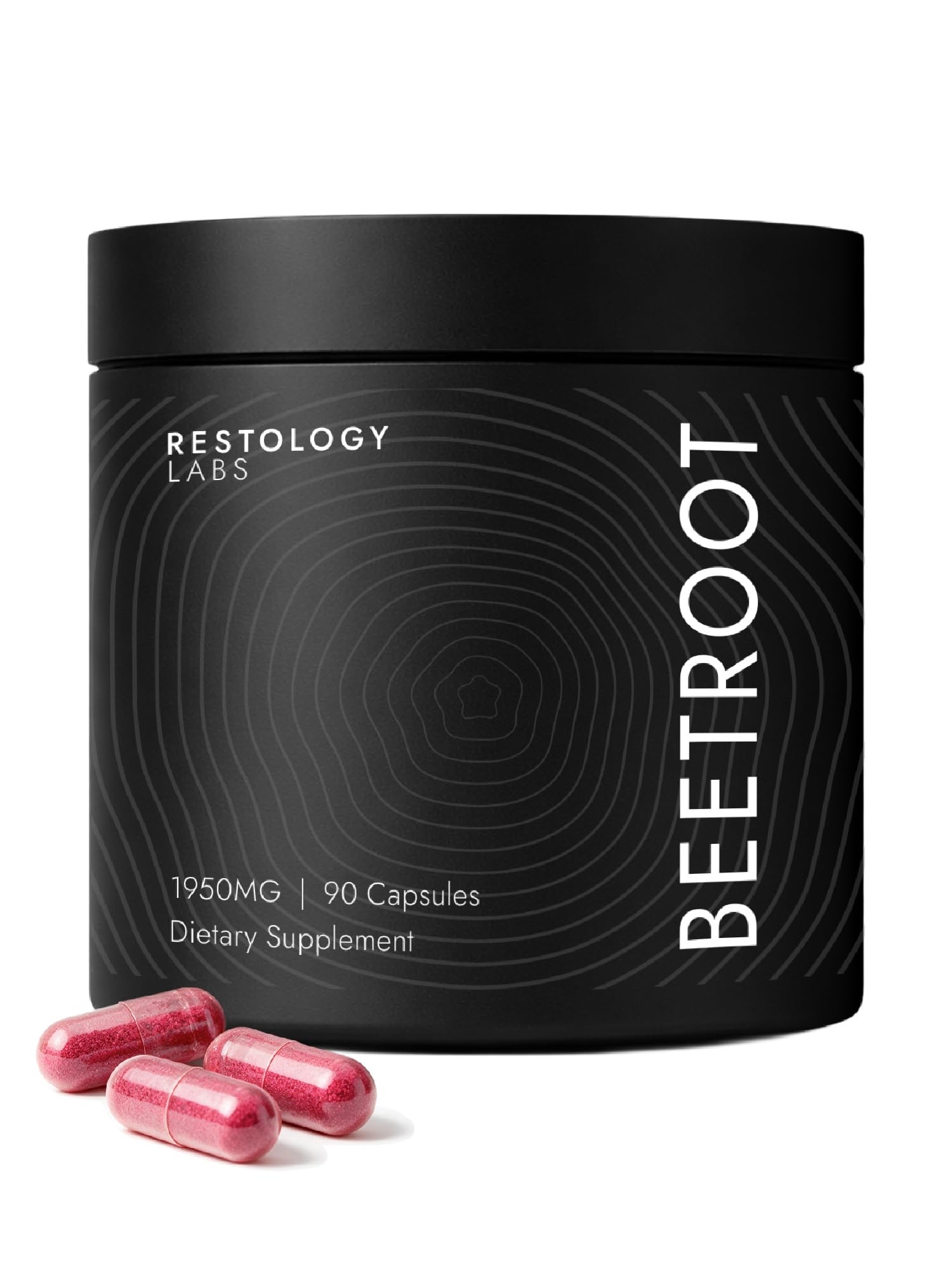 Restology Labs Organic Beetroot Capsules | 1950mg | Nitric Oxide, Circulation & Stamina Support, Made in USA - 90 Capsules, 30-Day Supply
