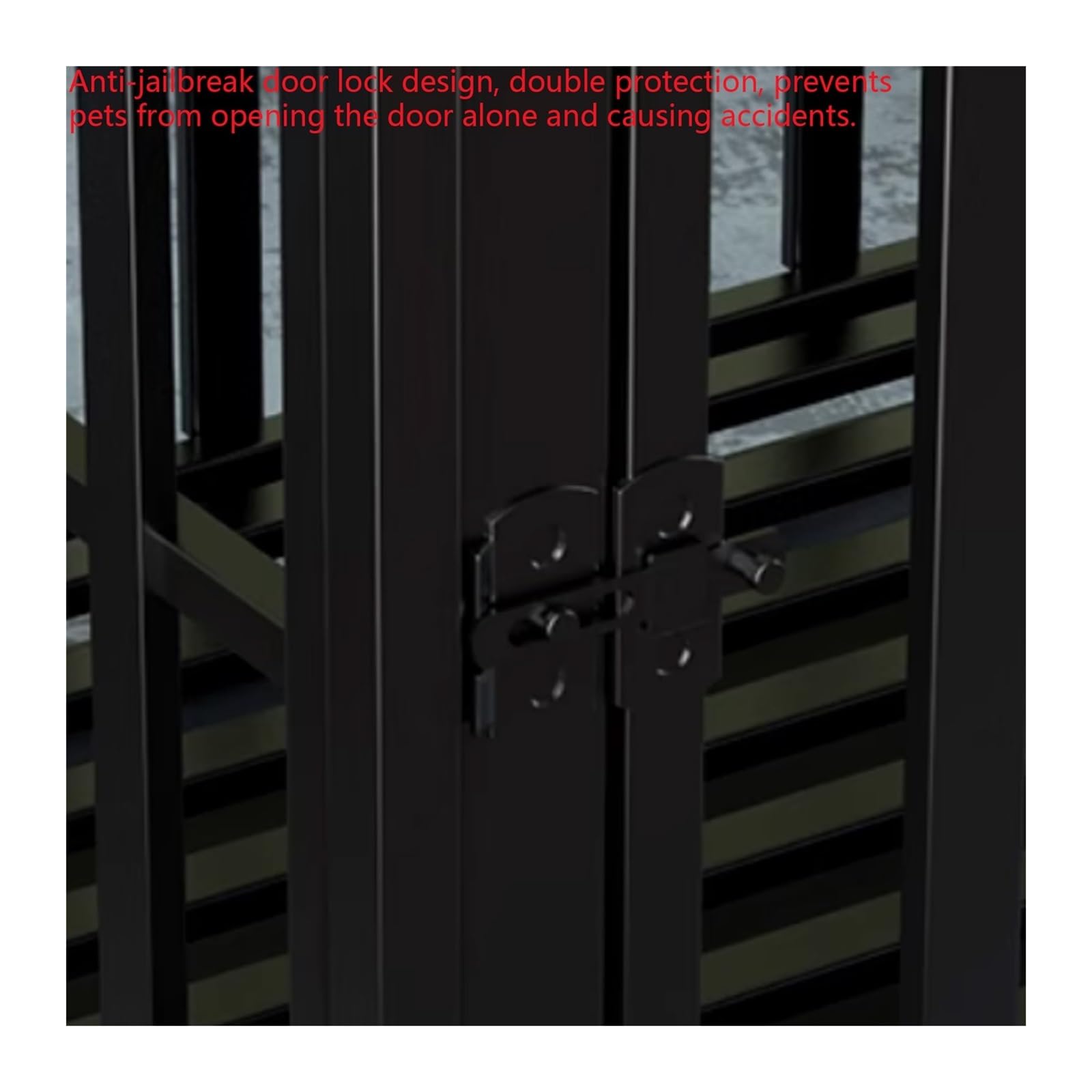 Skrzynia dla psa Dog Cage For Medium and Large Dogs Pet Indoor with Toilet Separation Fence Home Dom dla psa(Czarny,Średni)