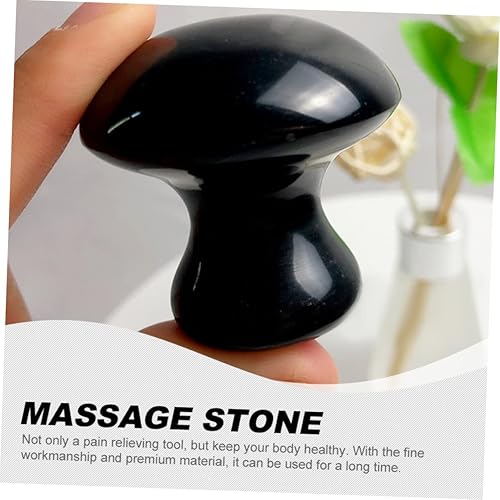 Miniatura 3 de FRCOLOR Masajeador de raspado de hongos Gua Sha Stone Face Body Massage Tool Bordes lisos en relajación Circulati de sangre