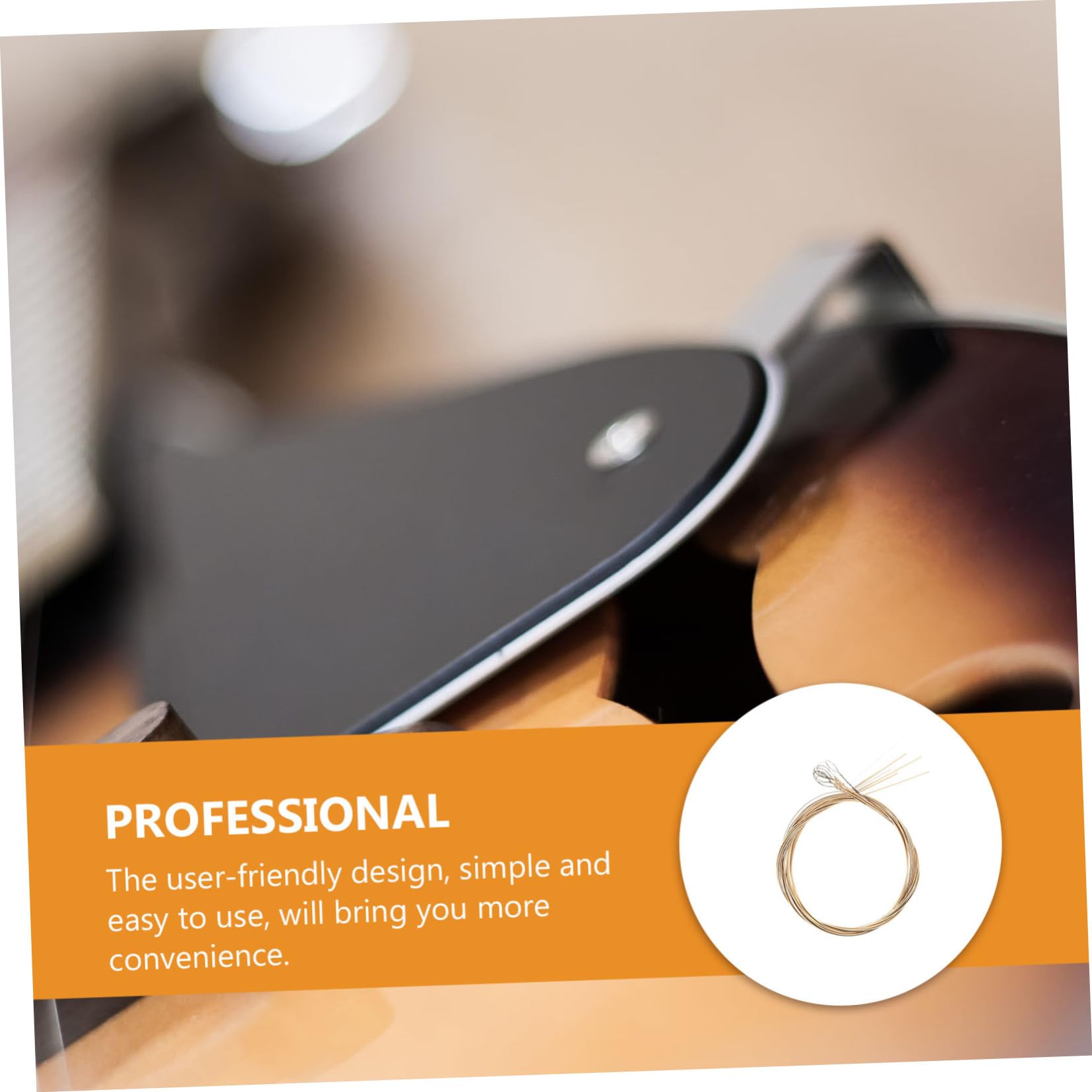 Totority Mandolin Strings Kit 8 Pcs Changing String Set for Mandolin Strong Material Excellent Texture