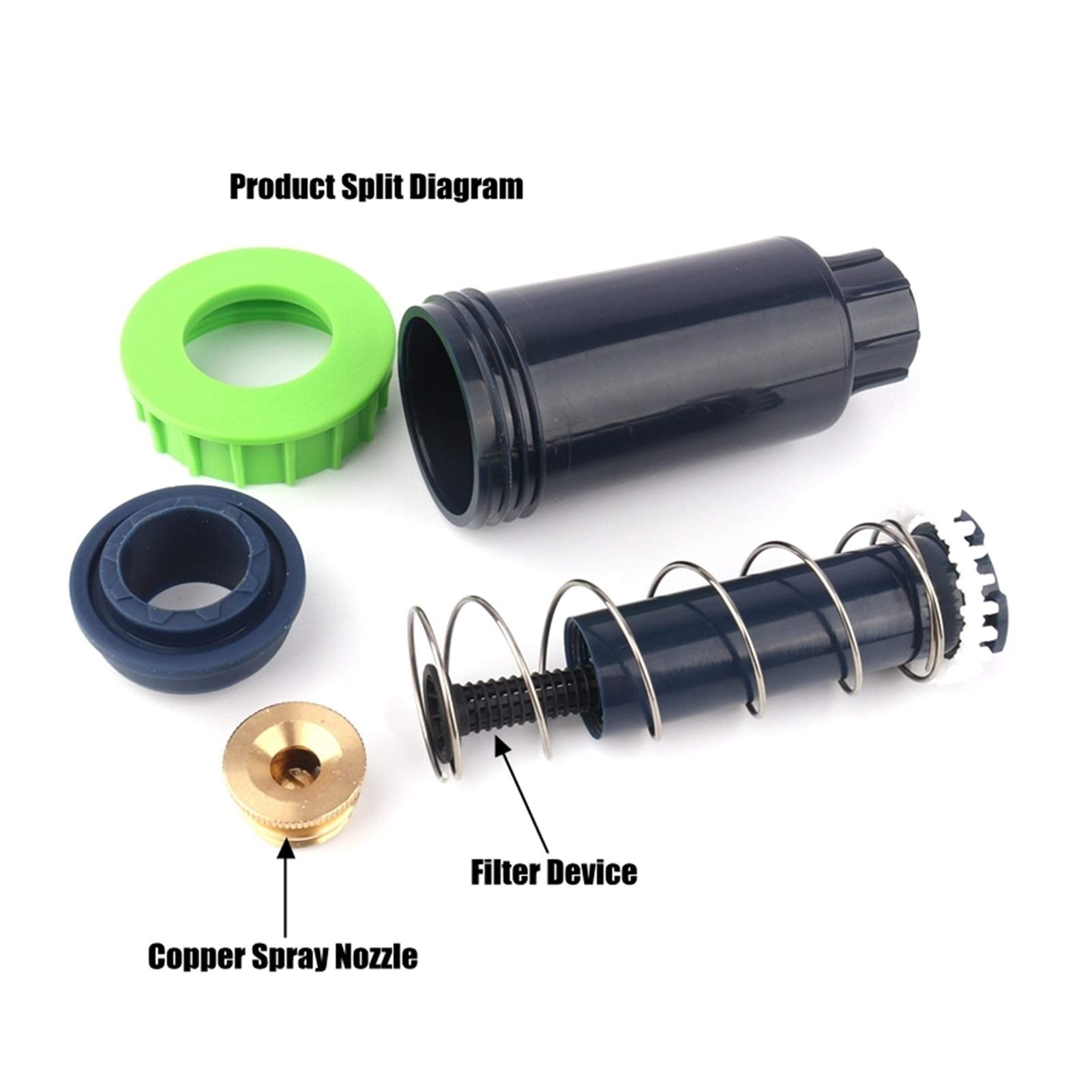 Annaffiatura del giardino irrigazione del prato in 4 pezzi / 1/2 "90-360 gradi regolabile Sprinkler a pop-up di plastica, pianta da giardino con prato inglese, irrigazione scenario irrigazione rame