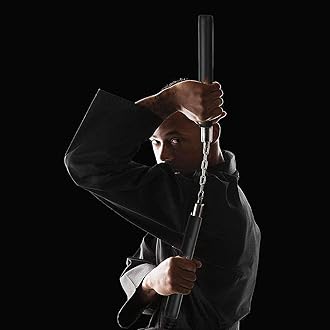 Wunhunew Nunchucks, Safe Solid Rubber Training Nunchucks/Nunchakus with Steel Chain for Beginners, Adults and Professional Perform, Practice, Exercise