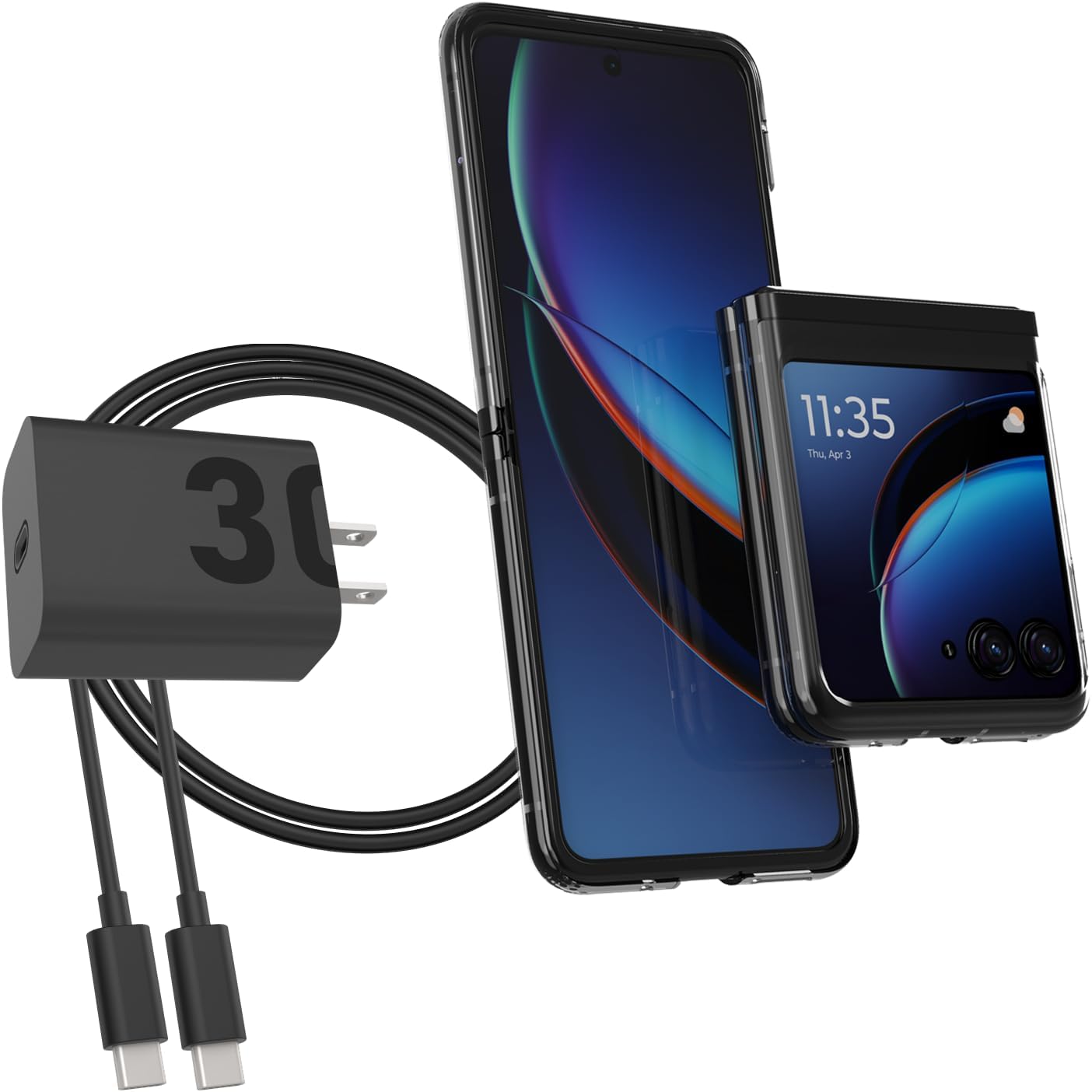 Amazon.com: Motorola Razr+ (Plus) 2023 Power and Protection Bundle ...