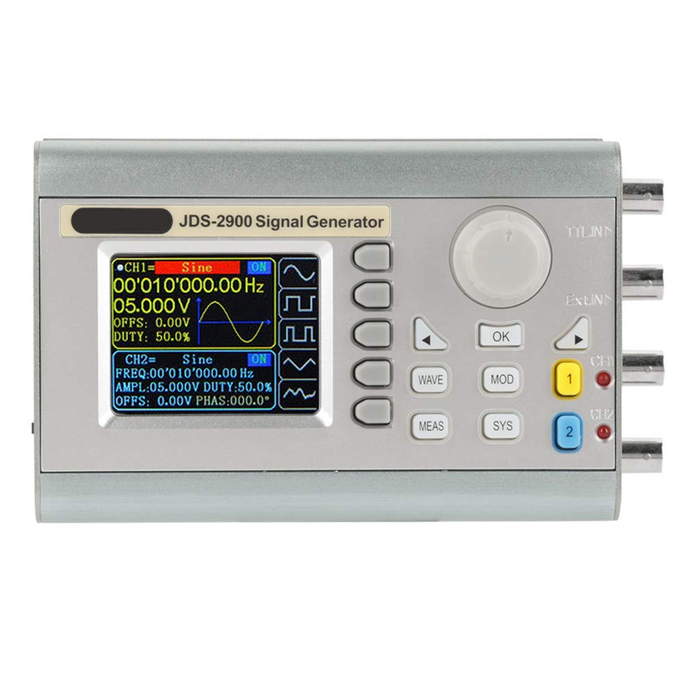 Générateur de signaux, JDS2900 DDS Générateur de signaux Compteur Source de signal numérique Contrôle numérique Fréquence sinusoïdale Dual-channel(Prise EU 15 MHz)