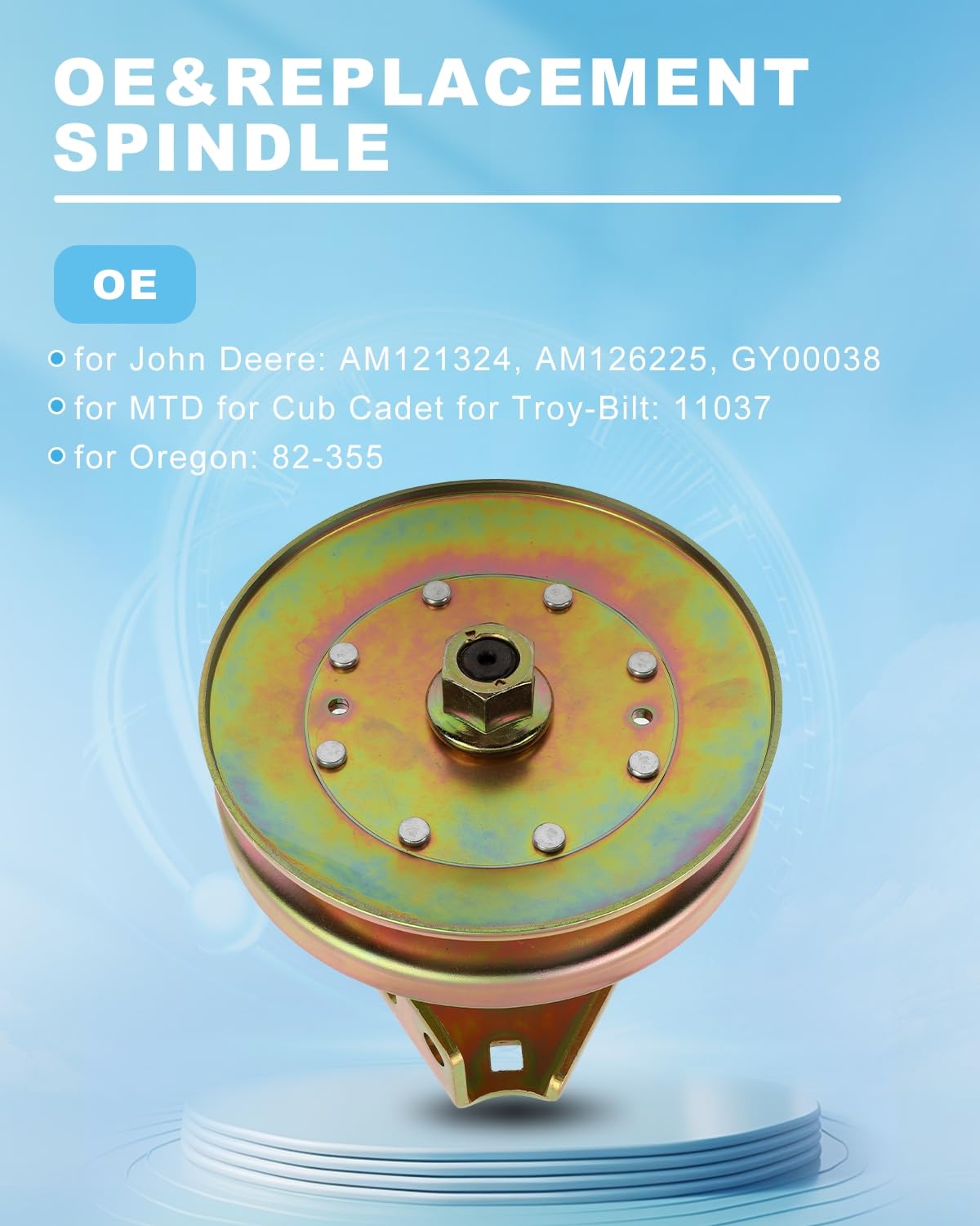Repuesto Husillo AM126225 Spindle Assembly John Deere EPR 2PK Conjunto De Husillo De Cubierta Para John Deere Juego 2 Husillos AM126225 Repuesto Husillo AM121324 AM126225