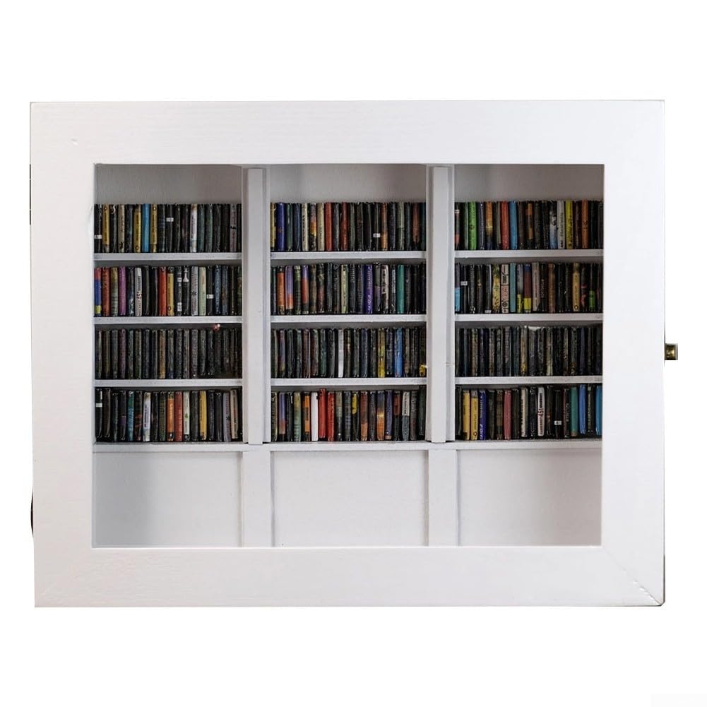 Sxmrmnx Libreria anti-ansia con 60 libri in miniatura scatole regalo scuotere via l'ansia decorazione per la casa