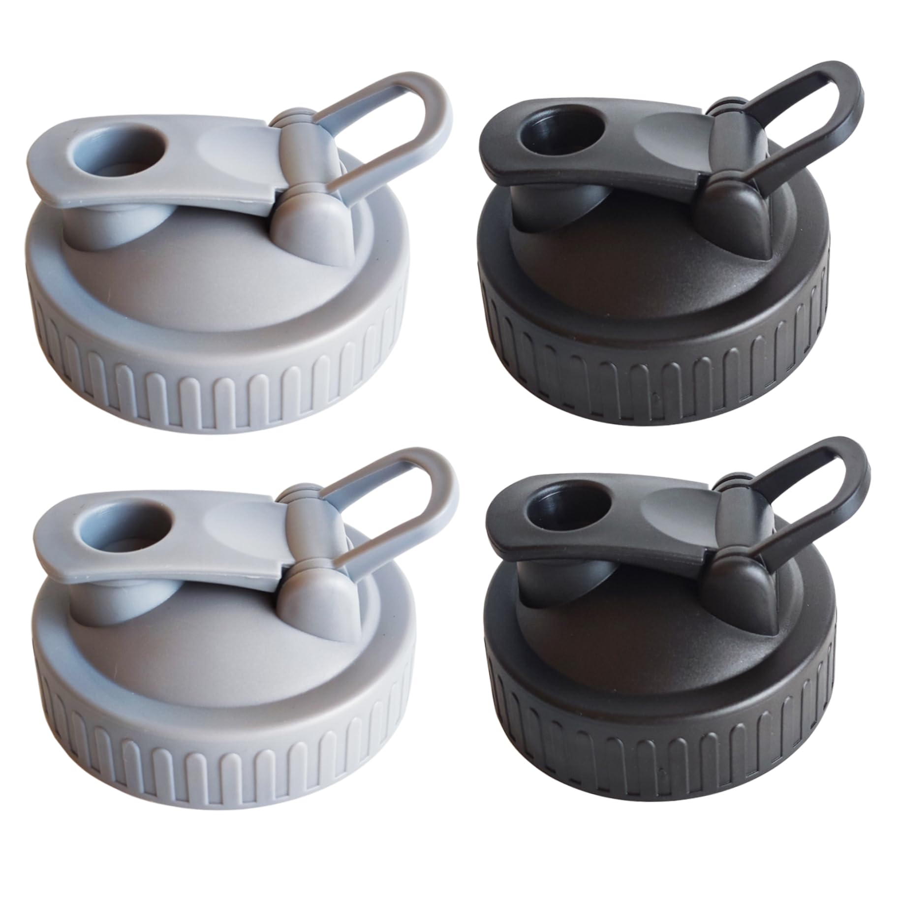 Hperu 7 Cm/2.76 Inch. Regular Mouth Mason Jar Lids, 4-Pack 2.76 Inch Leak-Proof Pour Spout Lids - Flip Cap Mason Jar Accessories For Easy Pouring