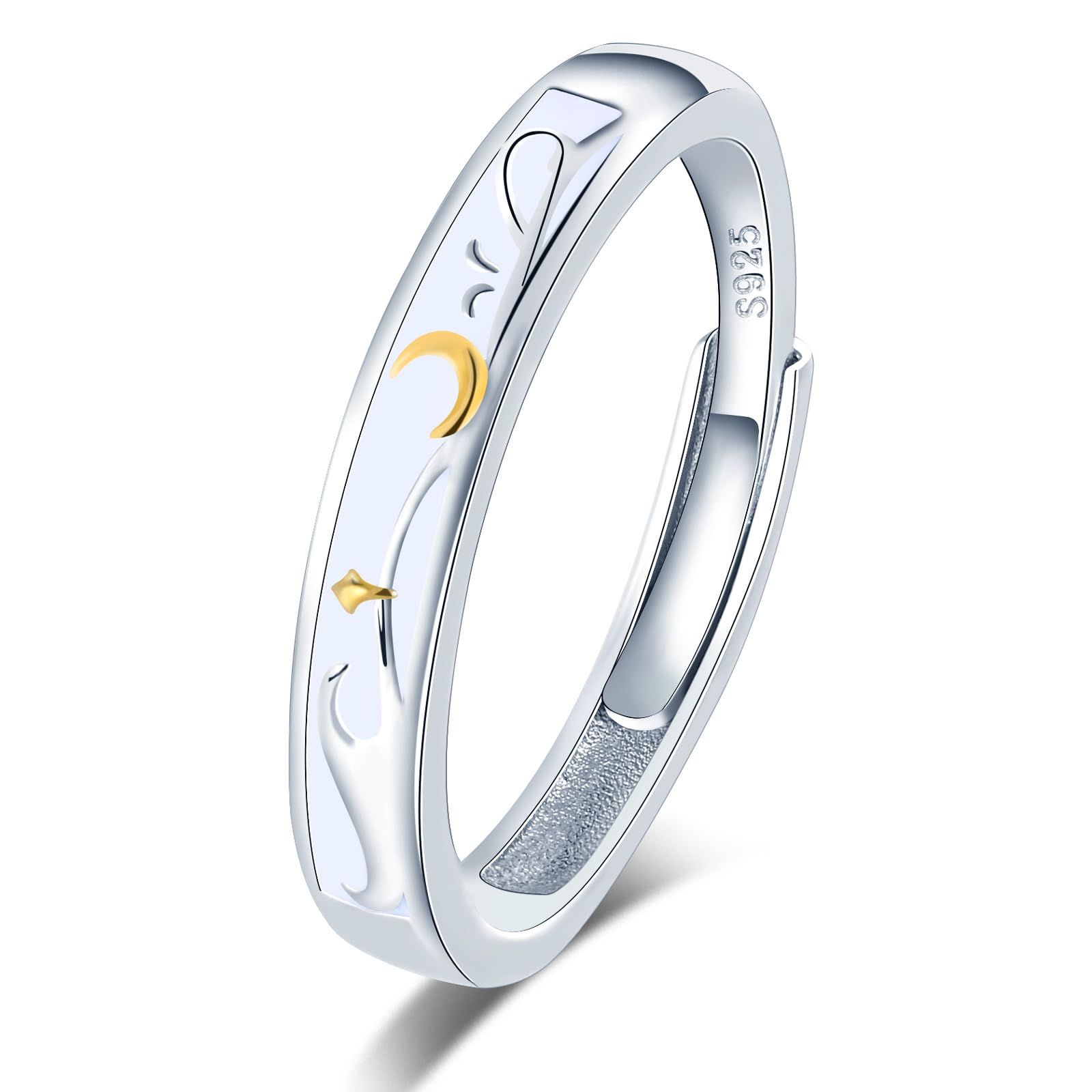 Anello Luna E Stella Argento 925 - Foto 4