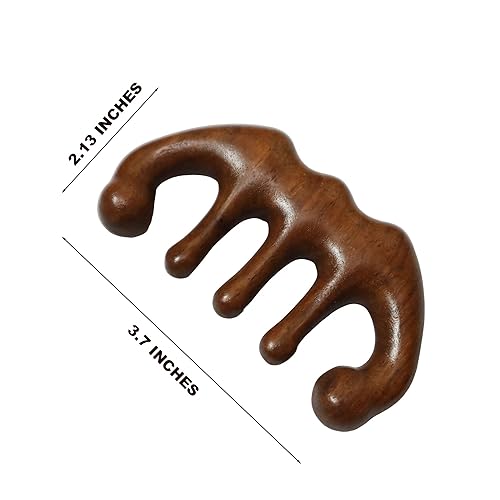 Miniatura 2 de Peine de masaje de cuero cabelludo Gua Sha, peines de madera PROTORIGEN para el cabello, experimenta la belleza de la madera natural con nuestros