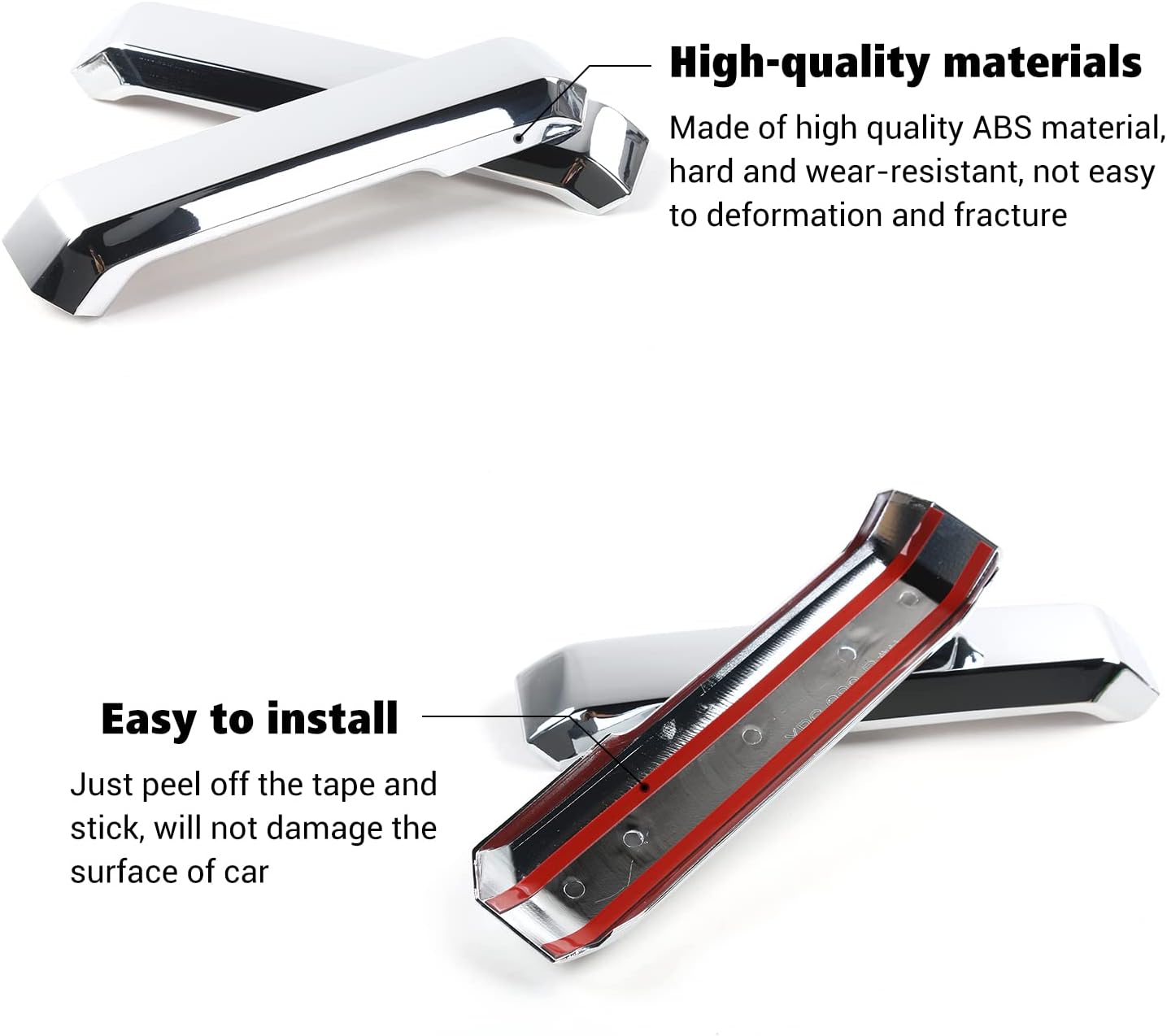 Voodonala Inner Door Handle Covers Trim for Ford F150 2015-2020 (Chrome)