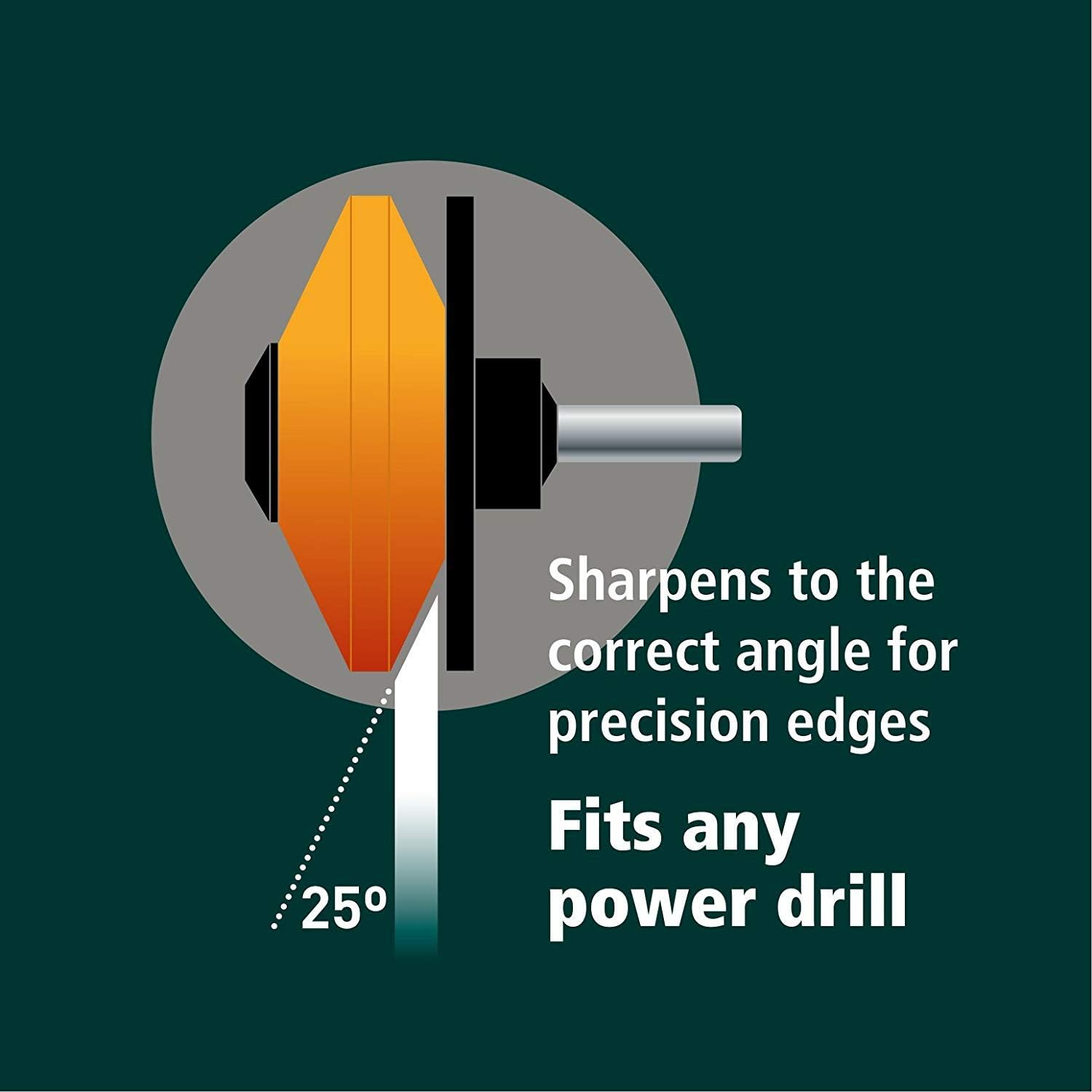 Ufmarine Lawn Mower Blade Sharpener for Most Power and Hand Drill (1 Pcs)