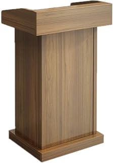 Wooden Lectern Stand with Hosting Reception Desk Functionality - Perfect for Church Presentations