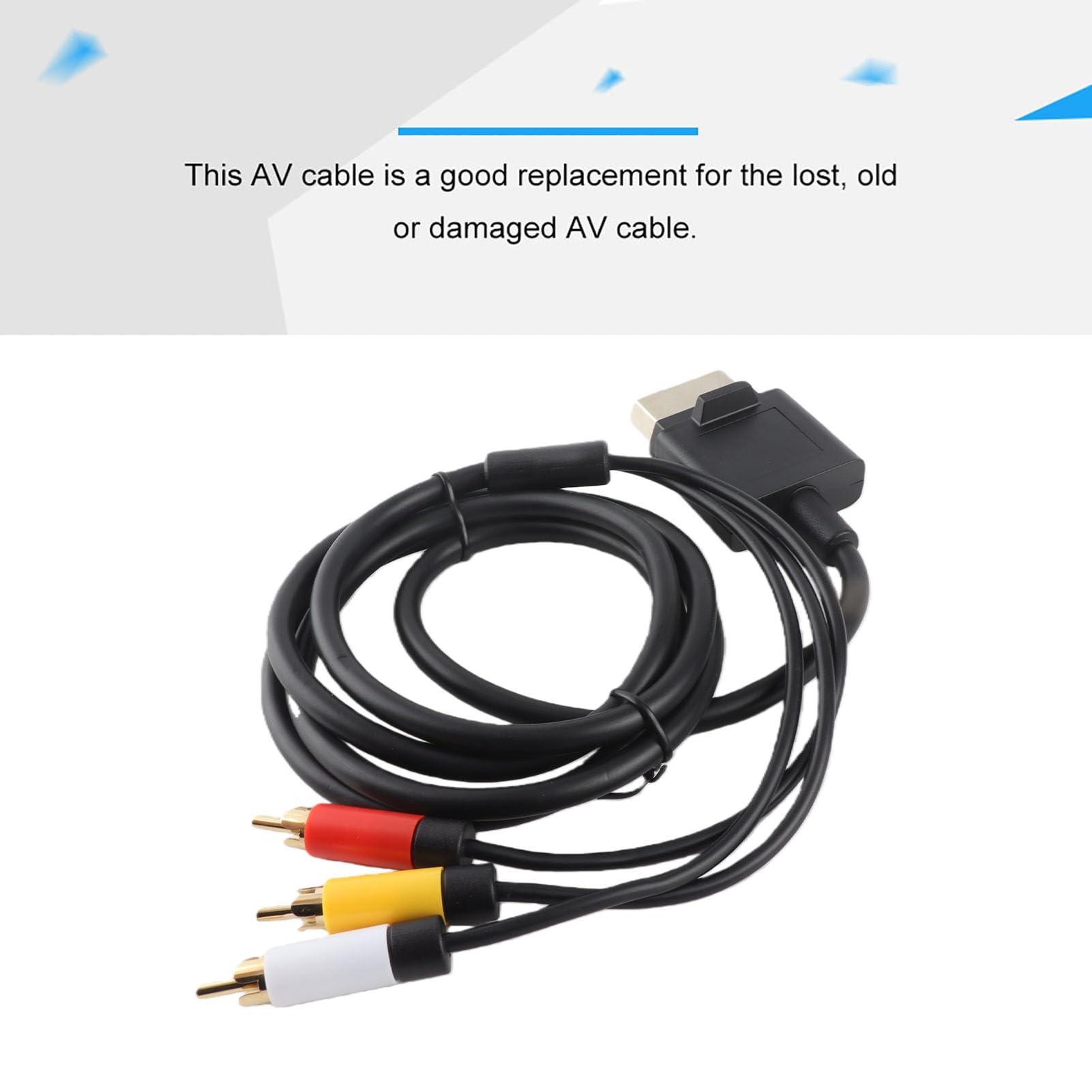 Dioche 360 Av Cable 360 Cable de Alimentación Abs 1,8 M Cfor OMPonent Abs Tv Cable Av Cable para o Video Cable para 360 Slim