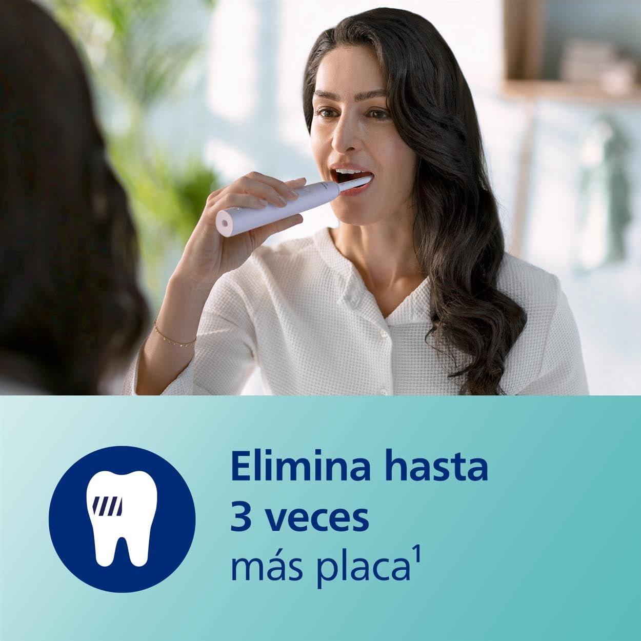 Philips Sonicare 3100, cepillo dental eléctrico, cepillo dental sónico, sensor de presión y temporizador, rosa chicle y negro, pack doble, HX3675/15